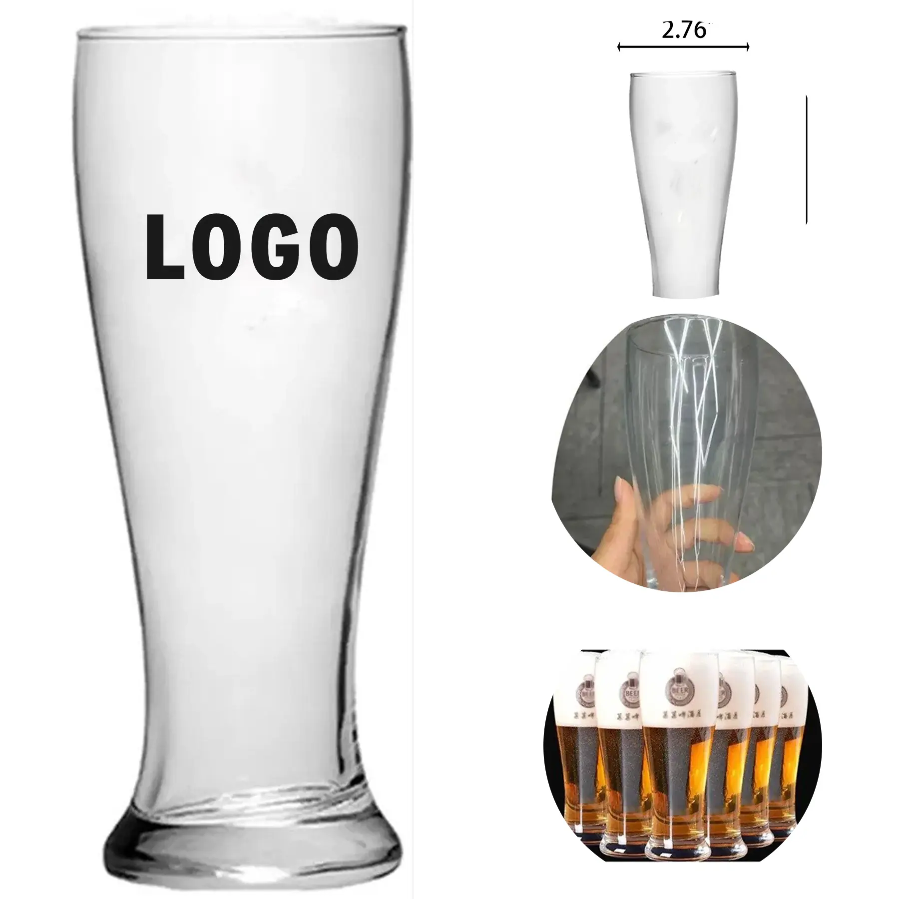 Premium Glass Beer Mug Party Essential 2