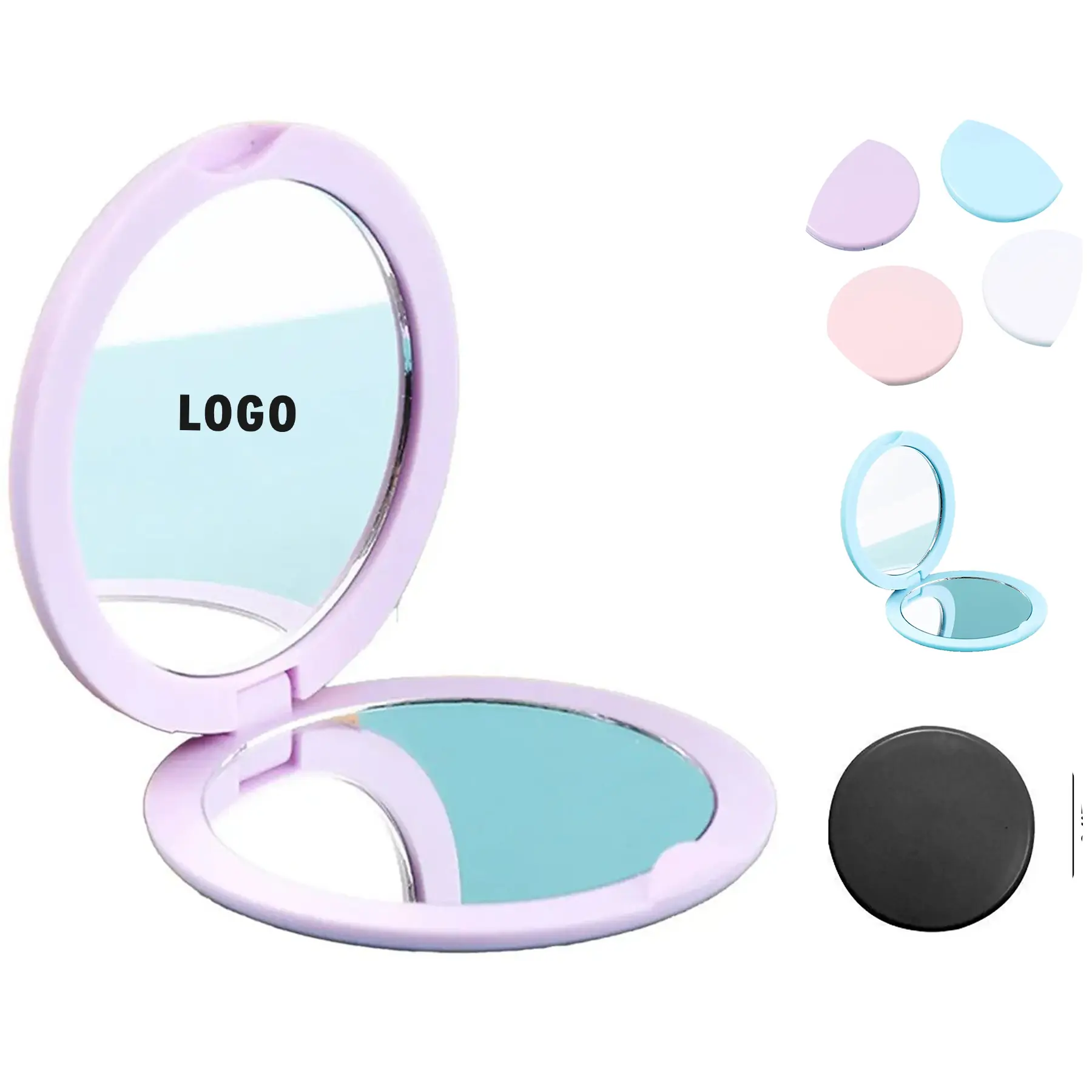 Travel Friendly High Definition Round Face Mirror for On the Go Touch Ups 2