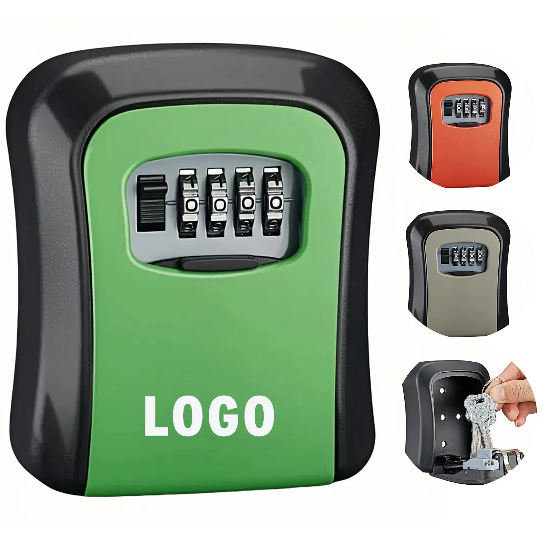 Outdoor Wall Mount Key Safe with 4 Digit Combination Lock 2