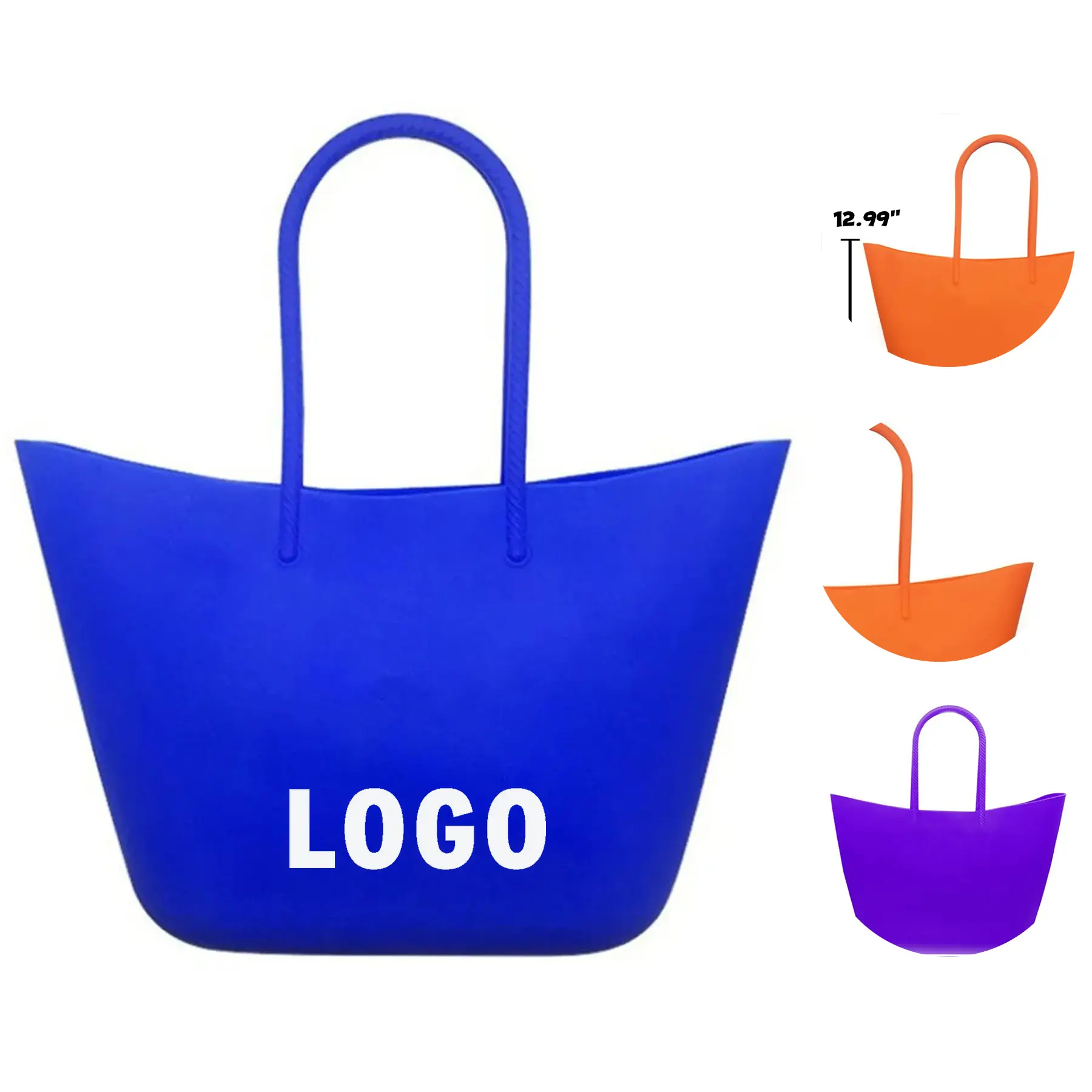 Reusable Silicone Outdoor Tote Bag Waterproof Washable Durable Travel Beach 2