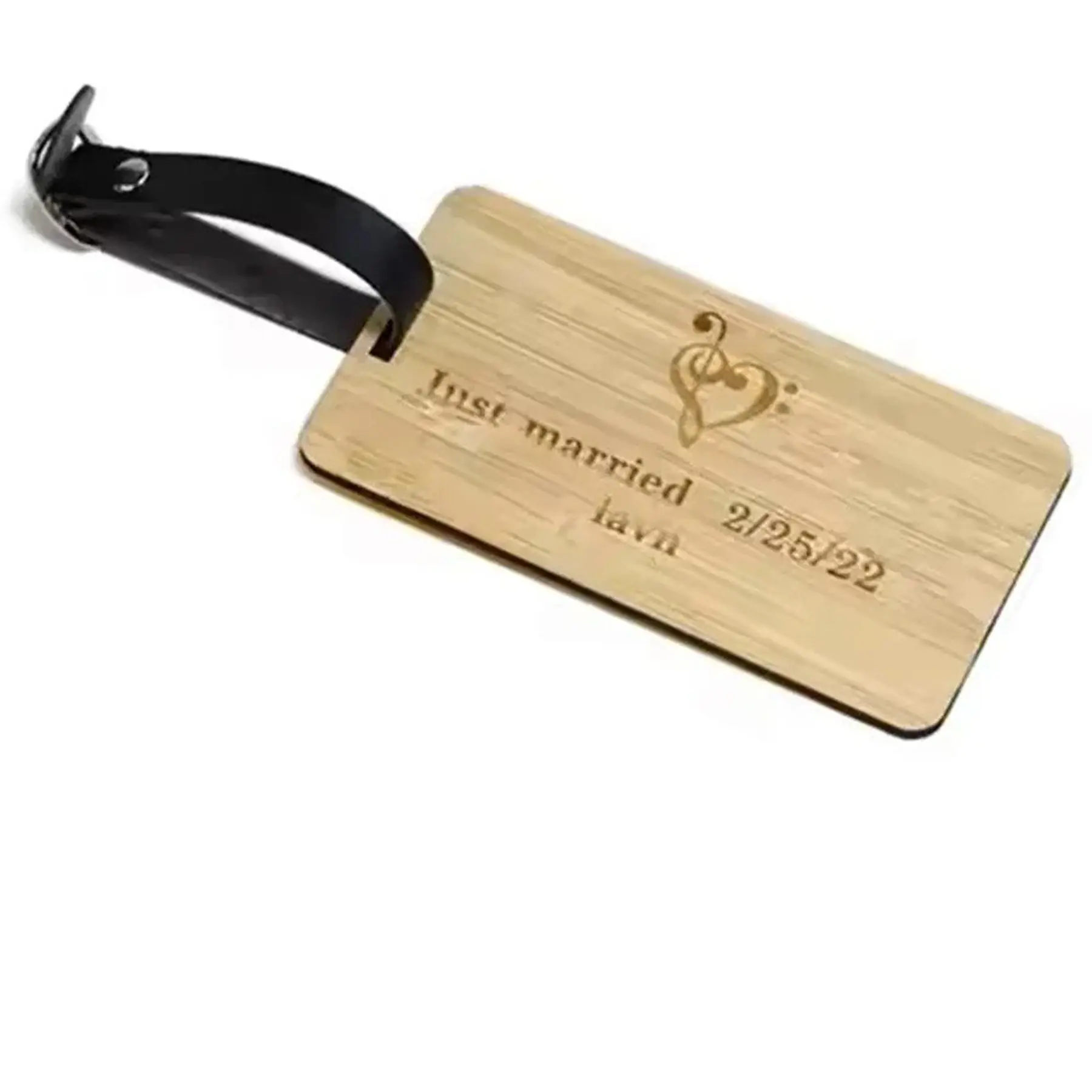 Personalized Engraved Wooden Luggage Name Badge