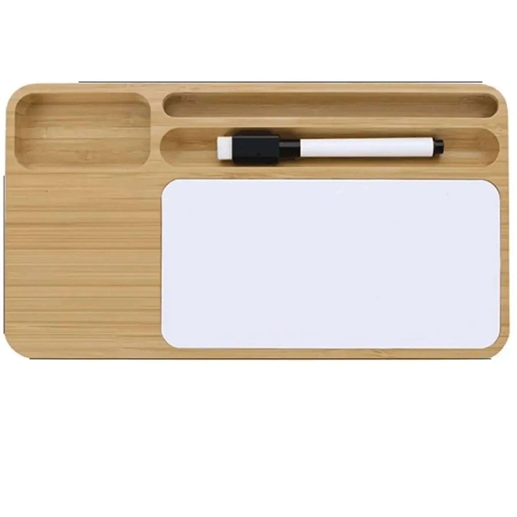 10W Bamboo Wireless Charging Desk Organizer Notepad