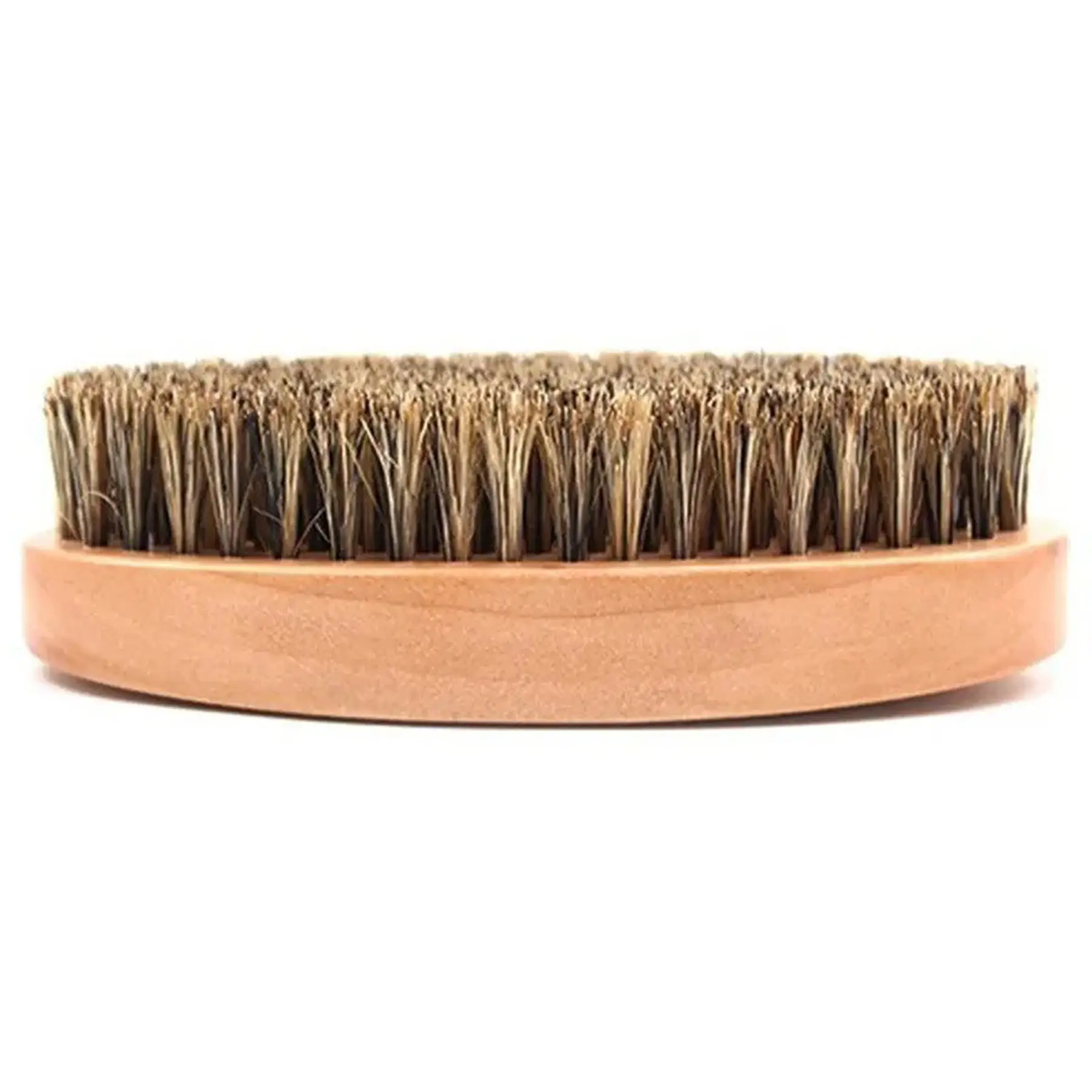 Premium Natural Boar Bristle Wave Brush for Beard Styling and Hair Detangling