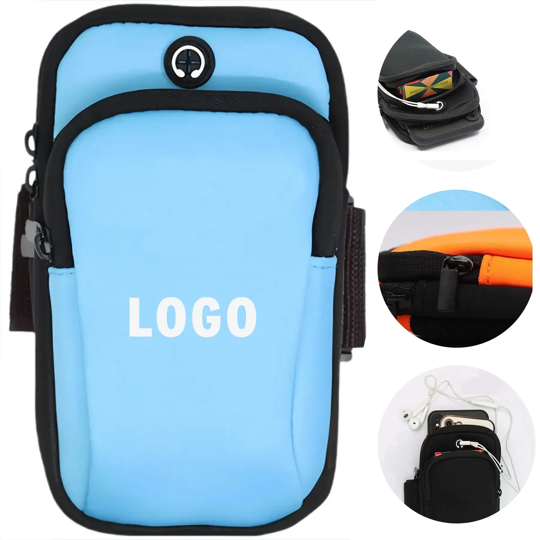 Adjustable Sports Arm Pouch for Running and Workout 2