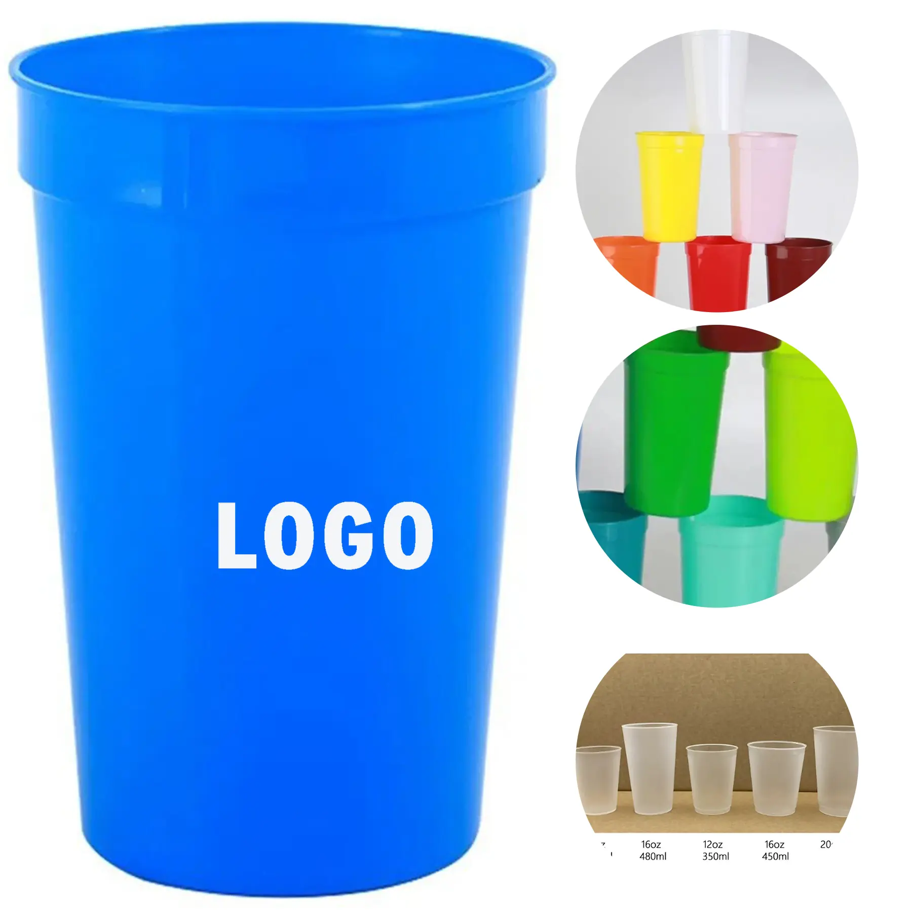 Bulk 16oz Party Cups for Cold Drinks Stackable Design 2