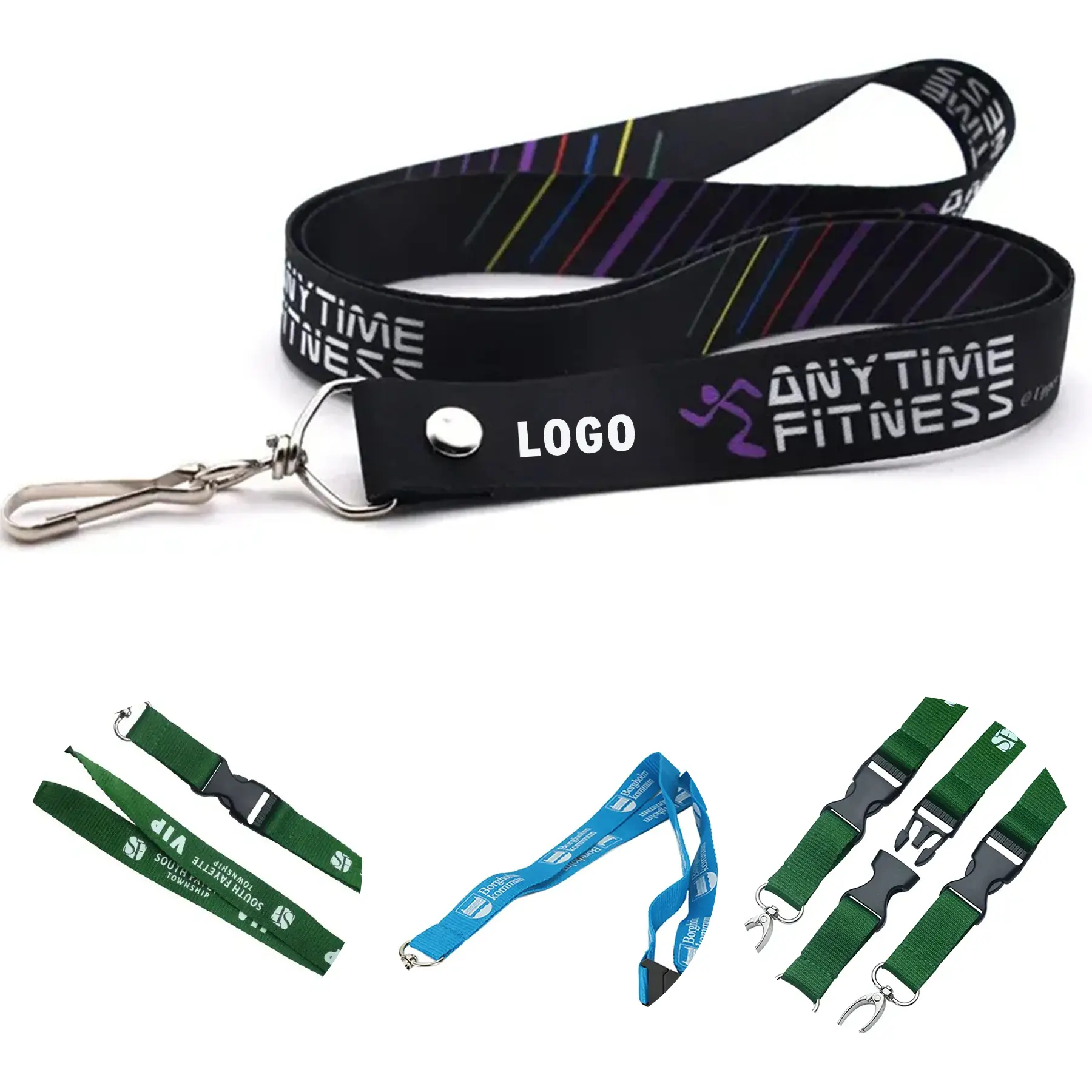 Custom Polyester Lanyards Featuring Your Logo Durable Screen Printing 2