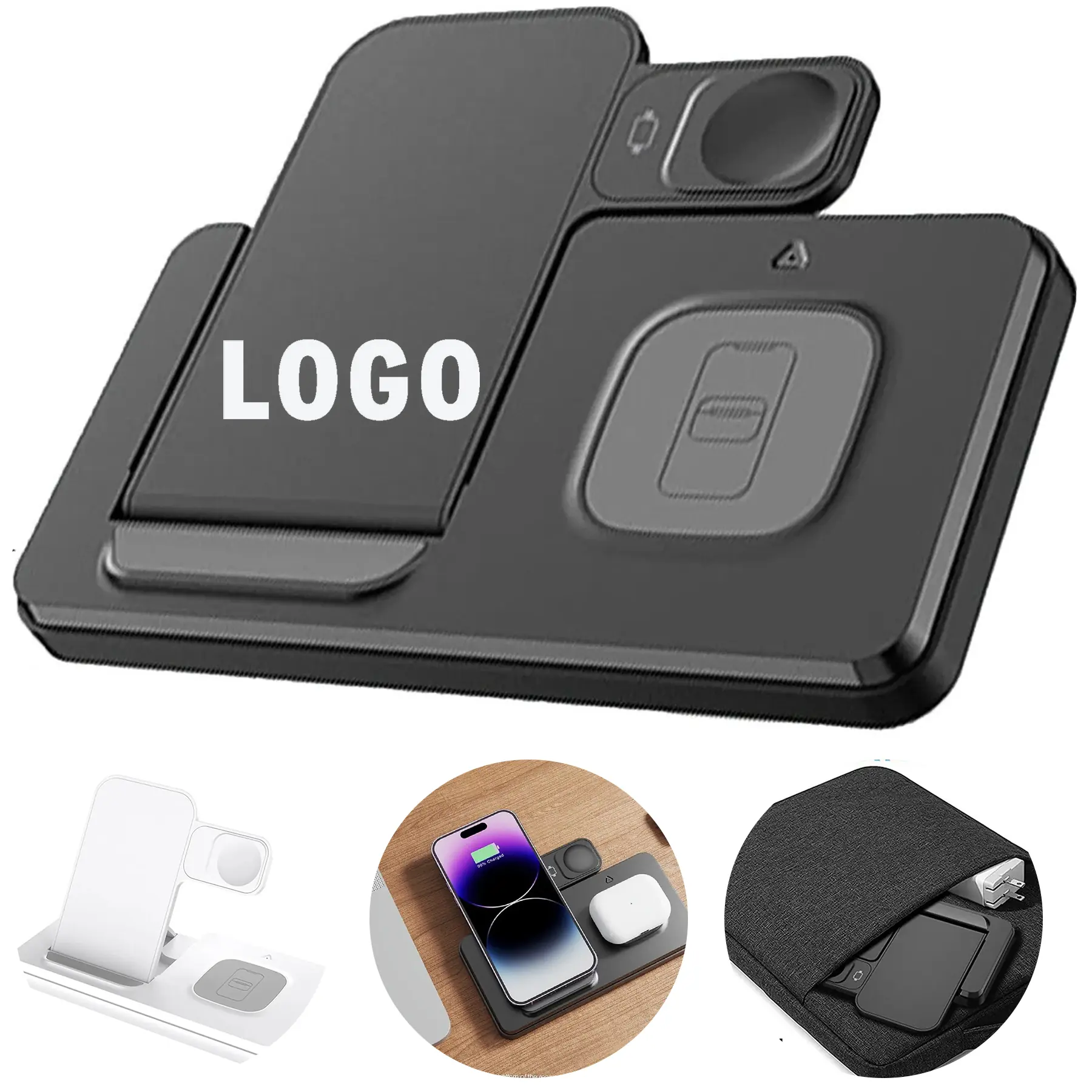 15W Fast Wireless Charger Hub Triple Device 2