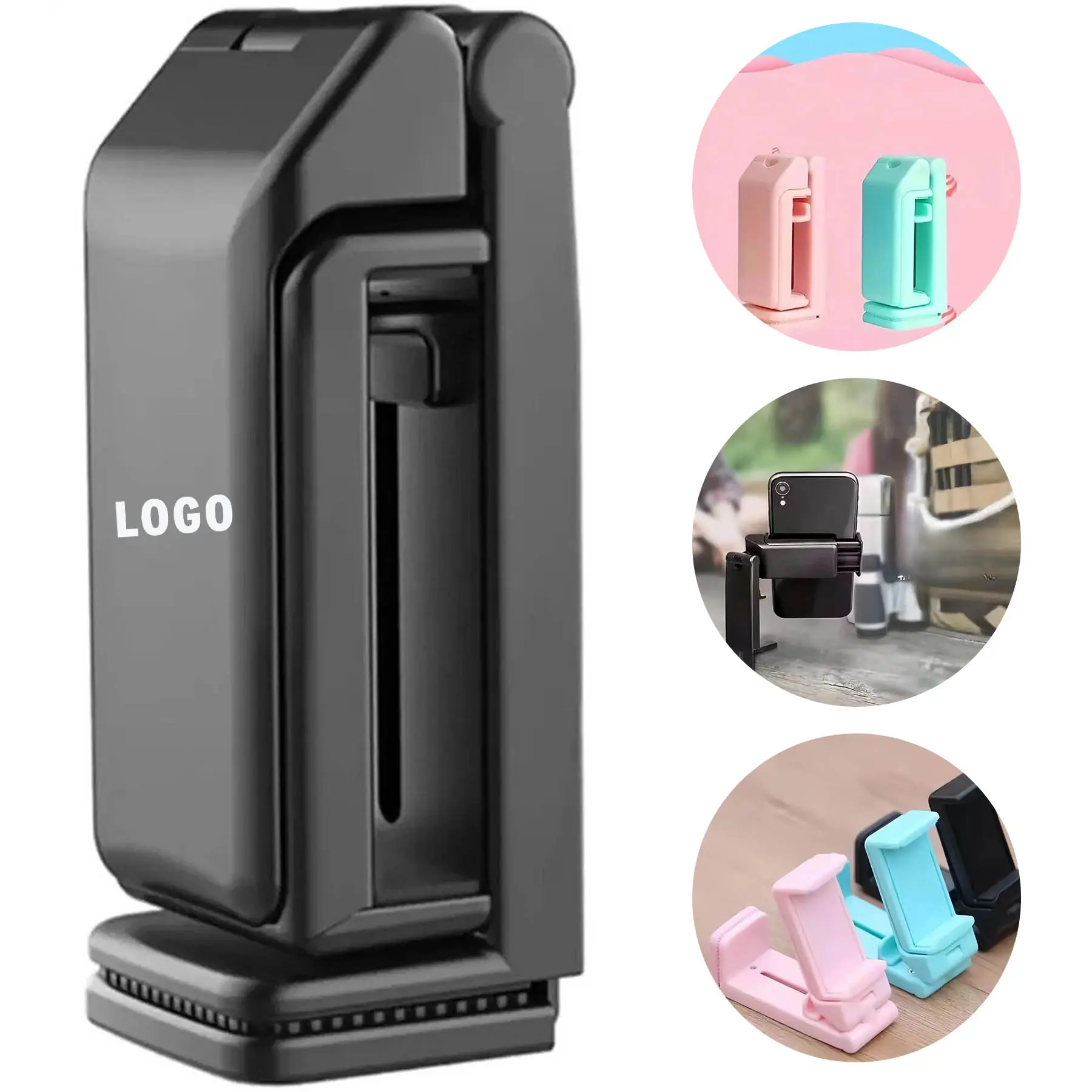 360° Swivel Phone Stand, Portable & Adjustable Holder for Travel and Desk 2