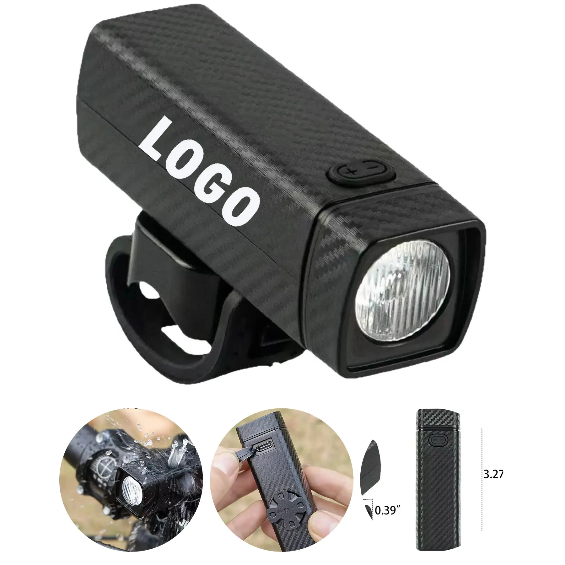 Waterproof LED Bicycle Headlight Bright Cycling Lamp Safety Light 2