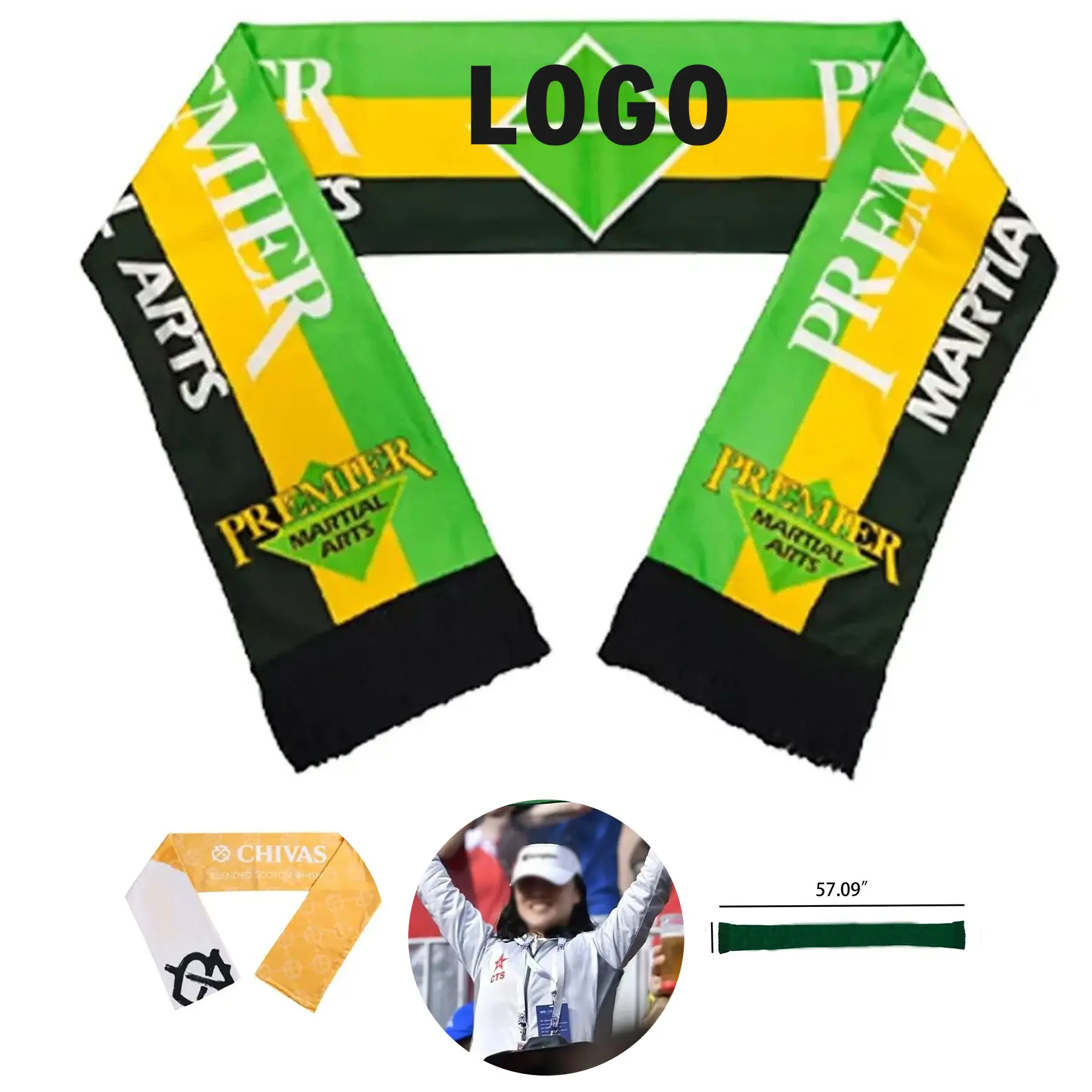 Custom Team Scarf Personalized Fan Accessory 2