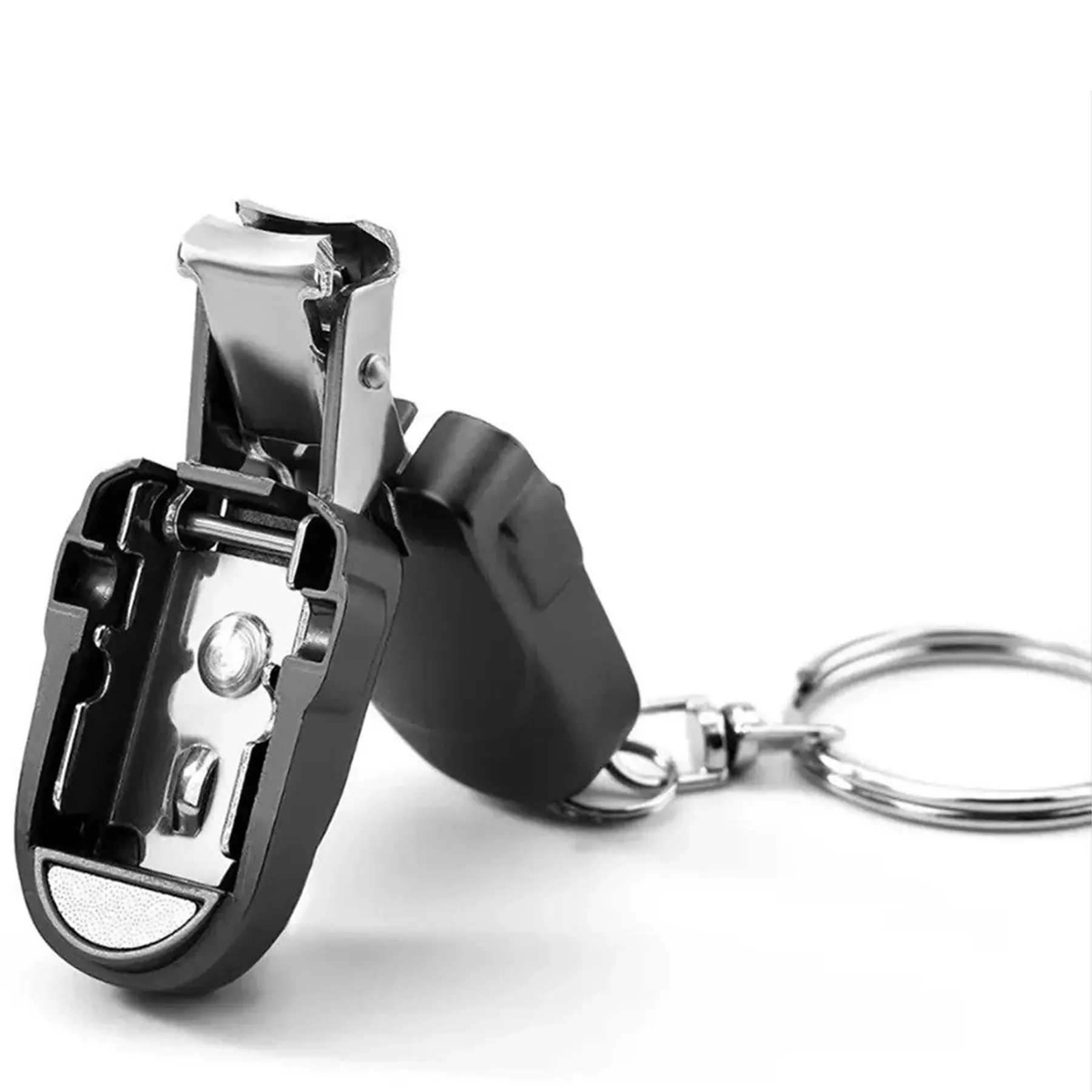 Compact Foldable Nail Trimmer Keychain Grooming Accessory