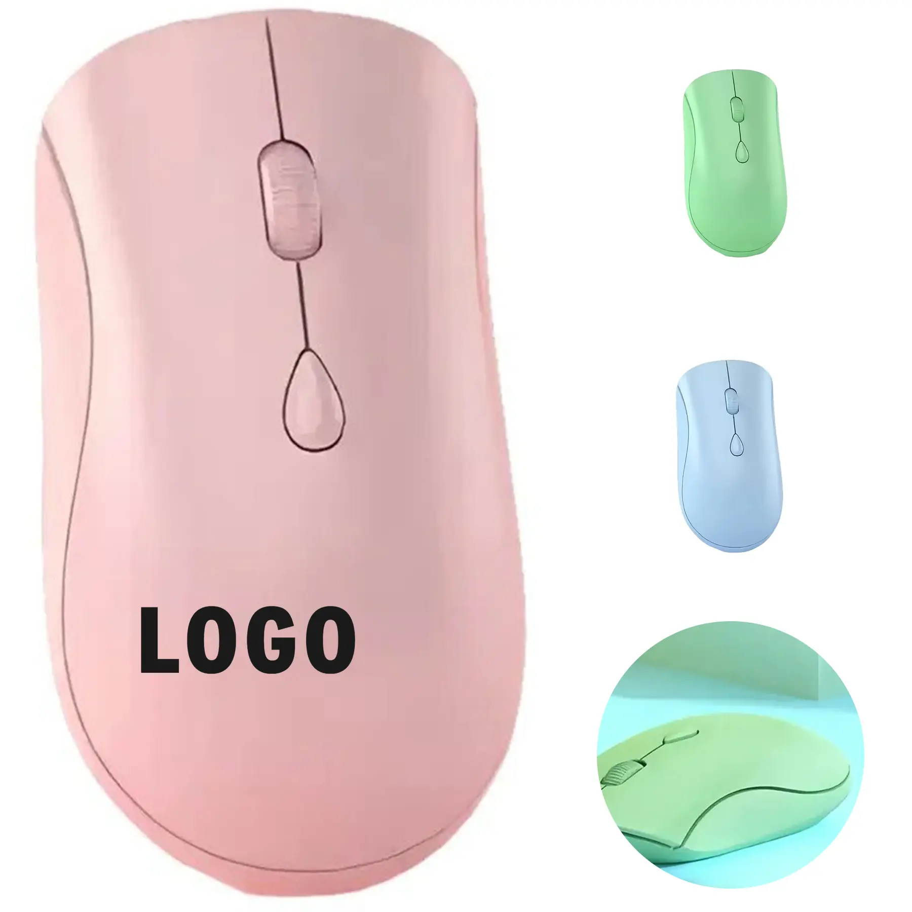 Silent Bluetooth 5.0 Ergonomic Rechargeable Wireless Mouse Multicolor 2