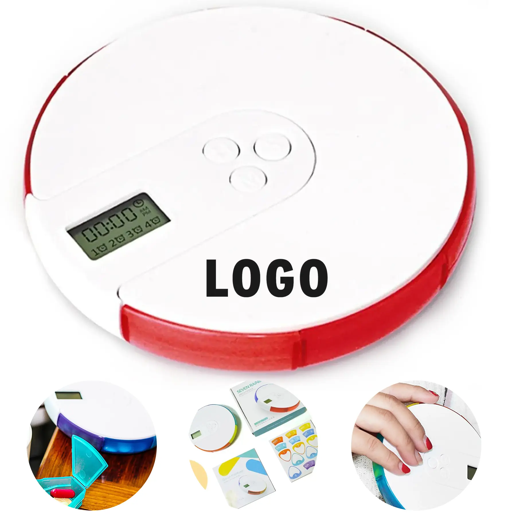 Smart Medication Pill Organizer with Timed Alarms and Travel Case 2