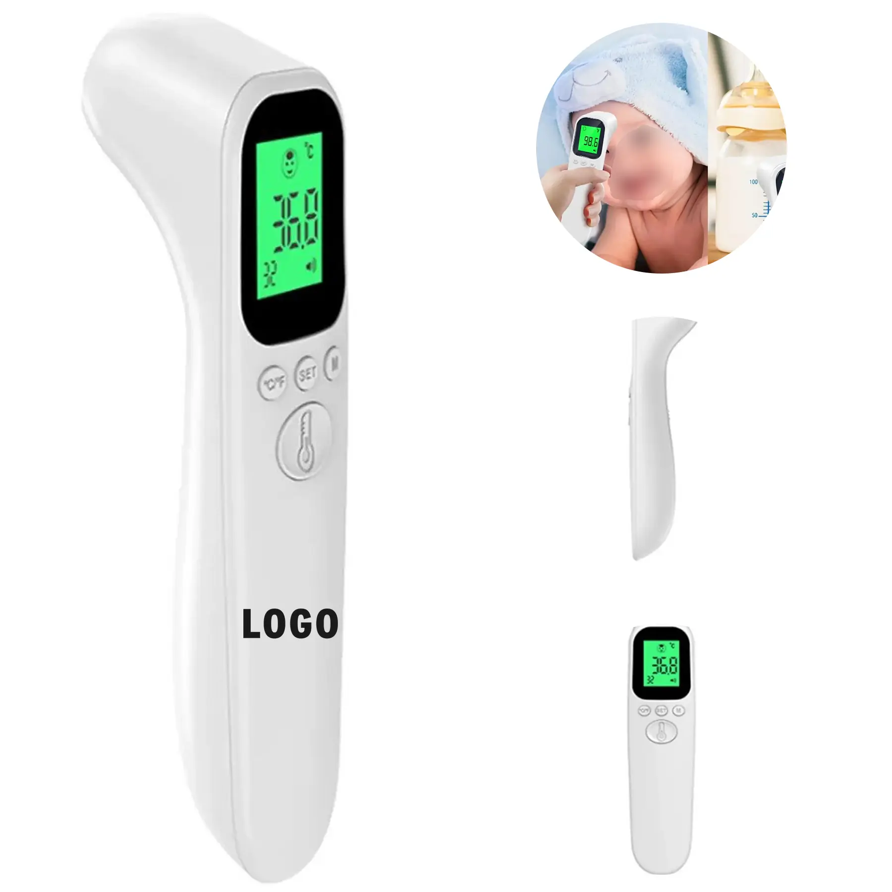Non Contact Infrared Forehead Thermometer Digital Temperature Reader for Home Office School Use 2