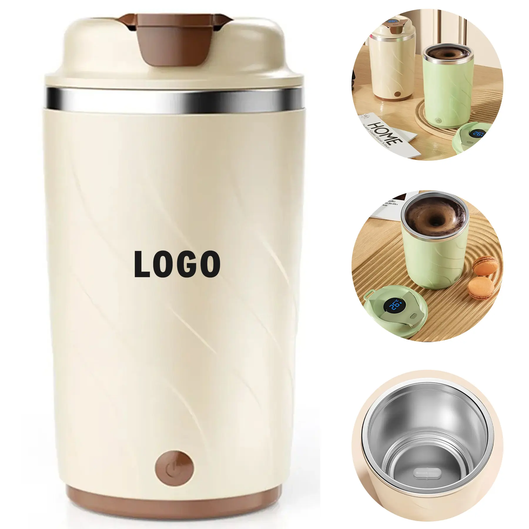Smart Self Stirring Coffee Mug Digital Temperature Display 2