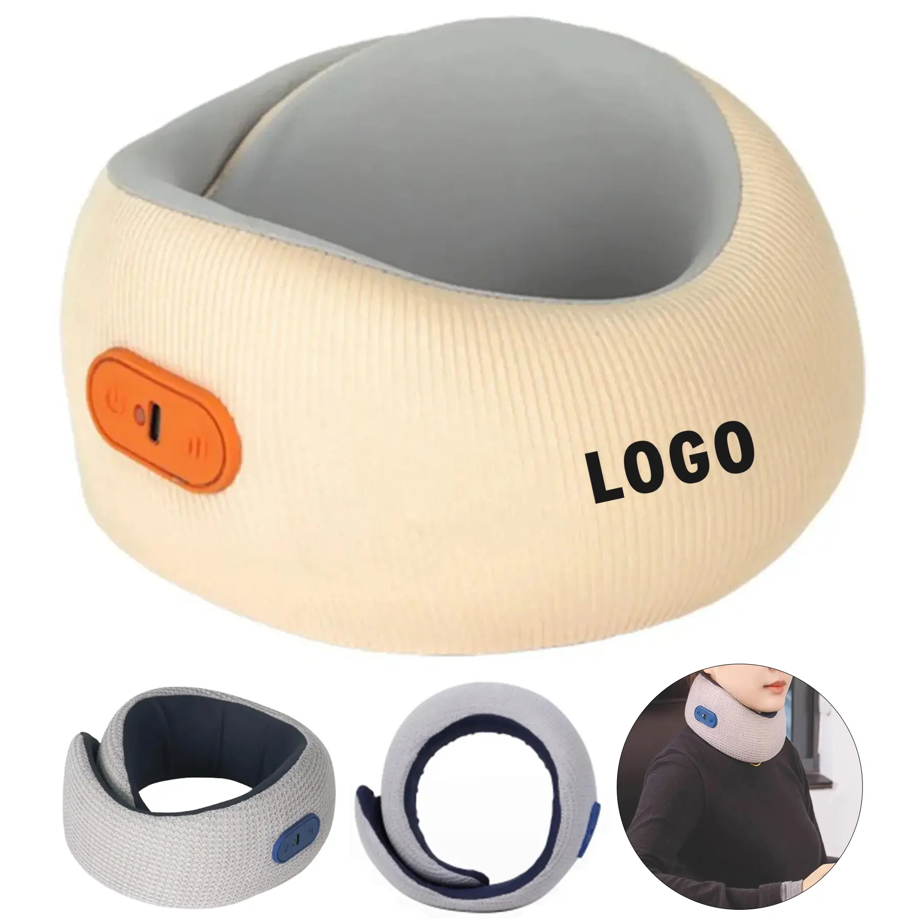 Ergonomic Memory Foam Travel Neck Pillow Portable U Shape Massage Cushion 2