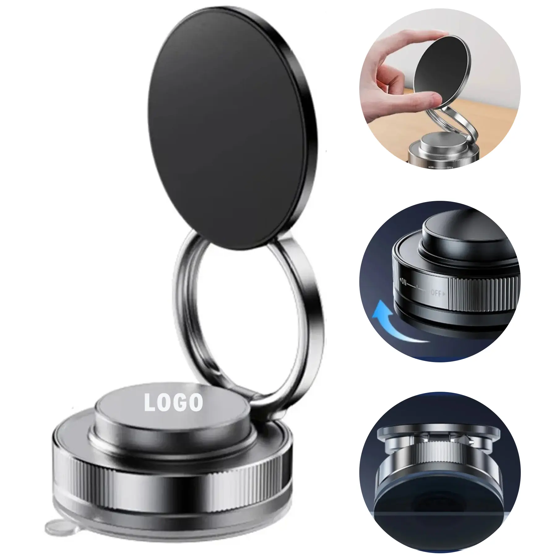 Car Dashboard Magnetic Phone Holder Suction Mount 2