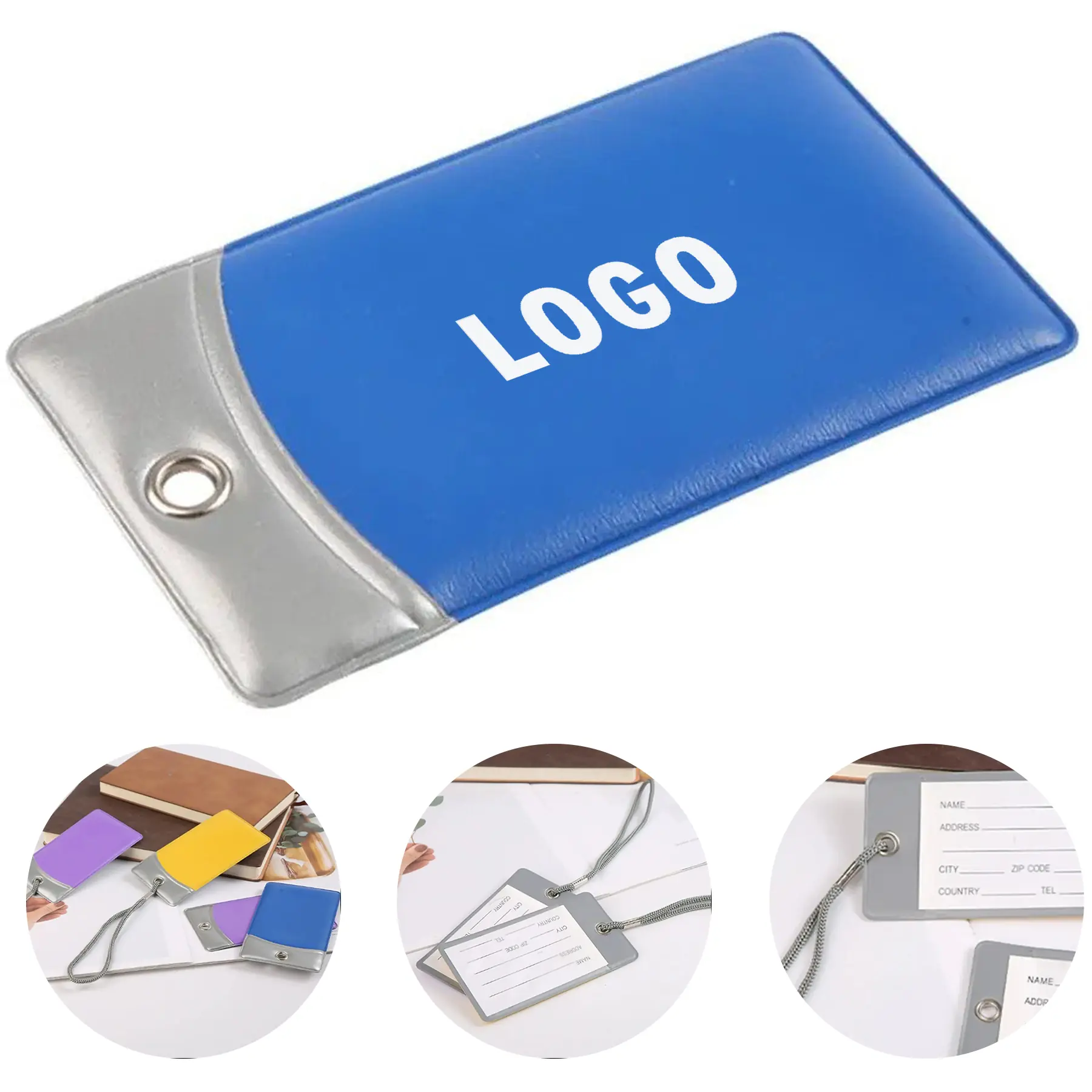 Writable Luggage Tag String Loop PU Paper Travel ID 2