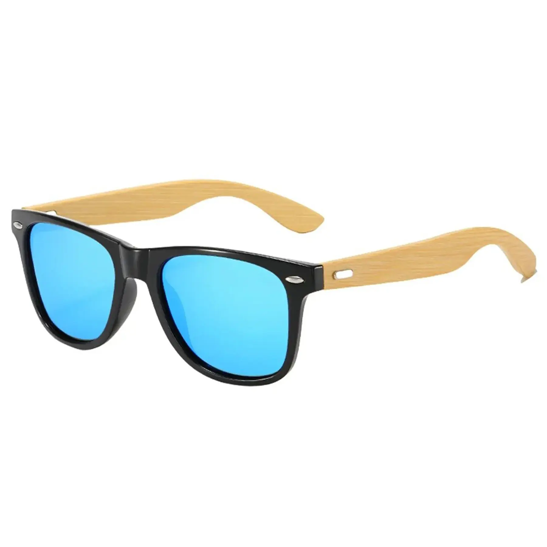 Personalized Bamboo Arm Retro Sunglasses UV Protection Case
