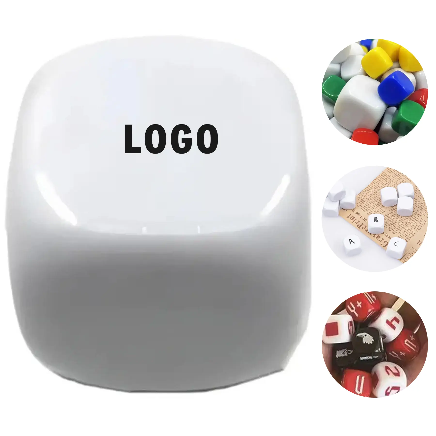 Personalized Colorful Plastic Dice Set DIY Board Game Accessories 2