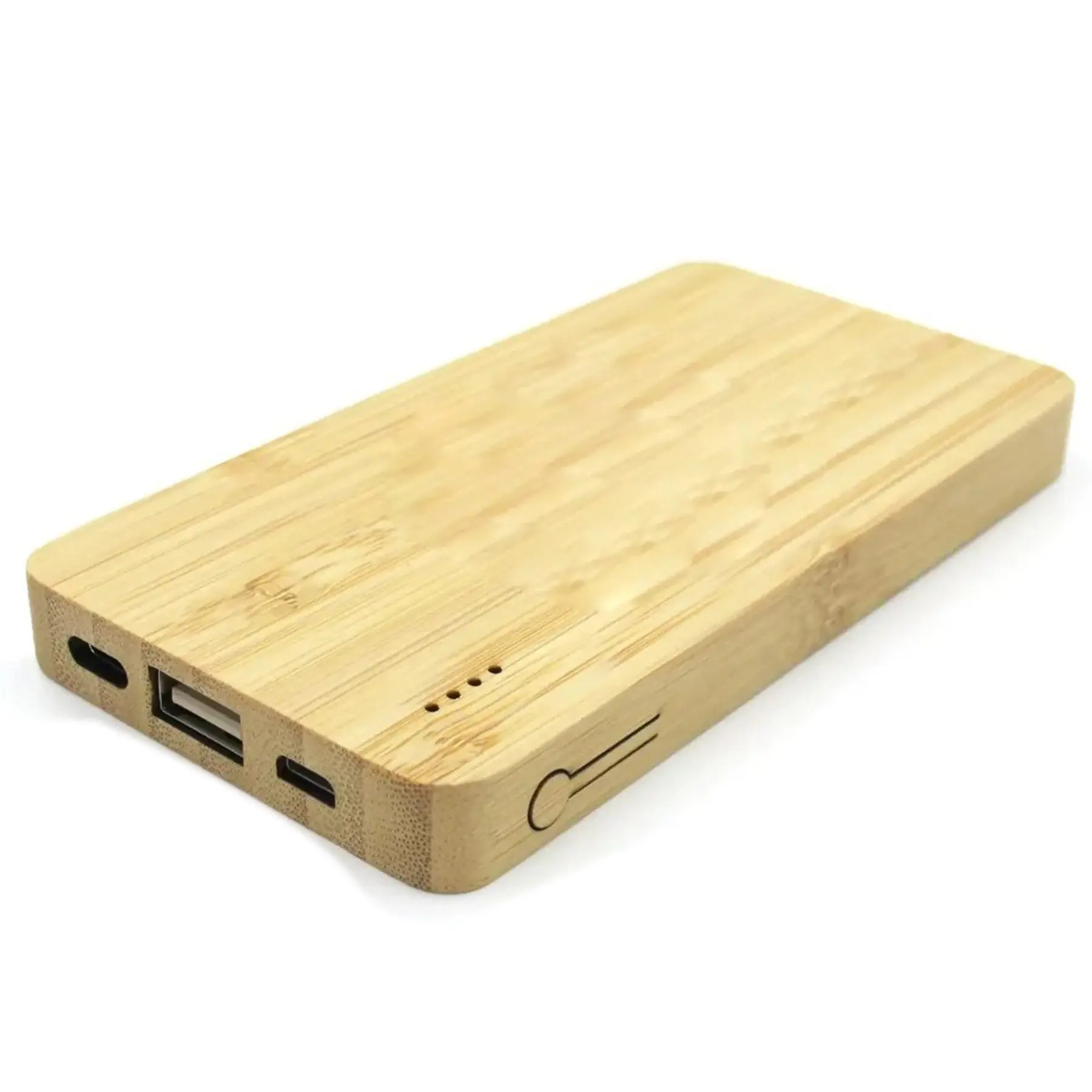 Eco Friendly Bamboo Power Bank Portable USB Charger Custom Logo