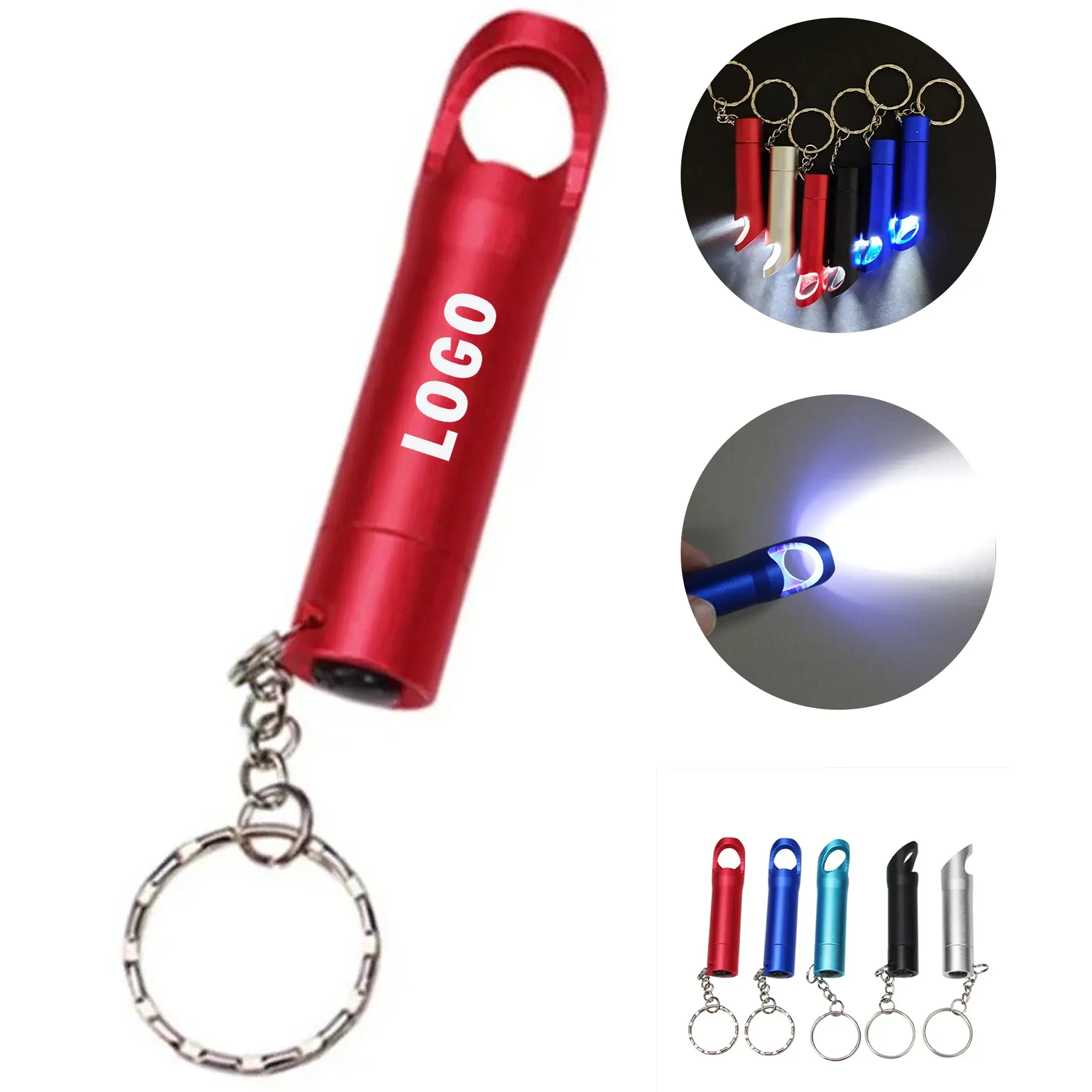 Compact LED Keychain Flashlight Bottle Opener 2