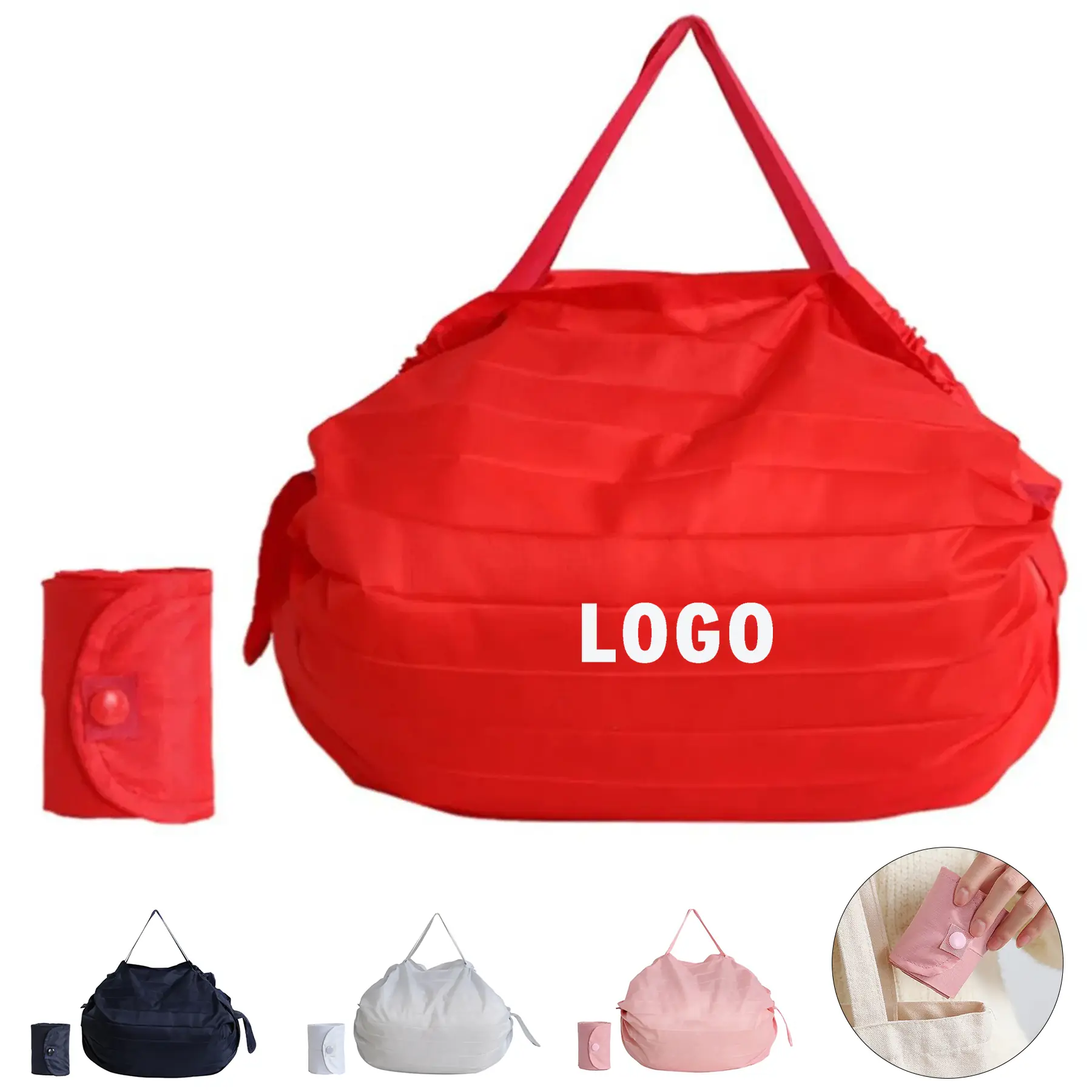 Compact Reusable Shopping Tote Bag Foldable Eco Travel Picnic 2