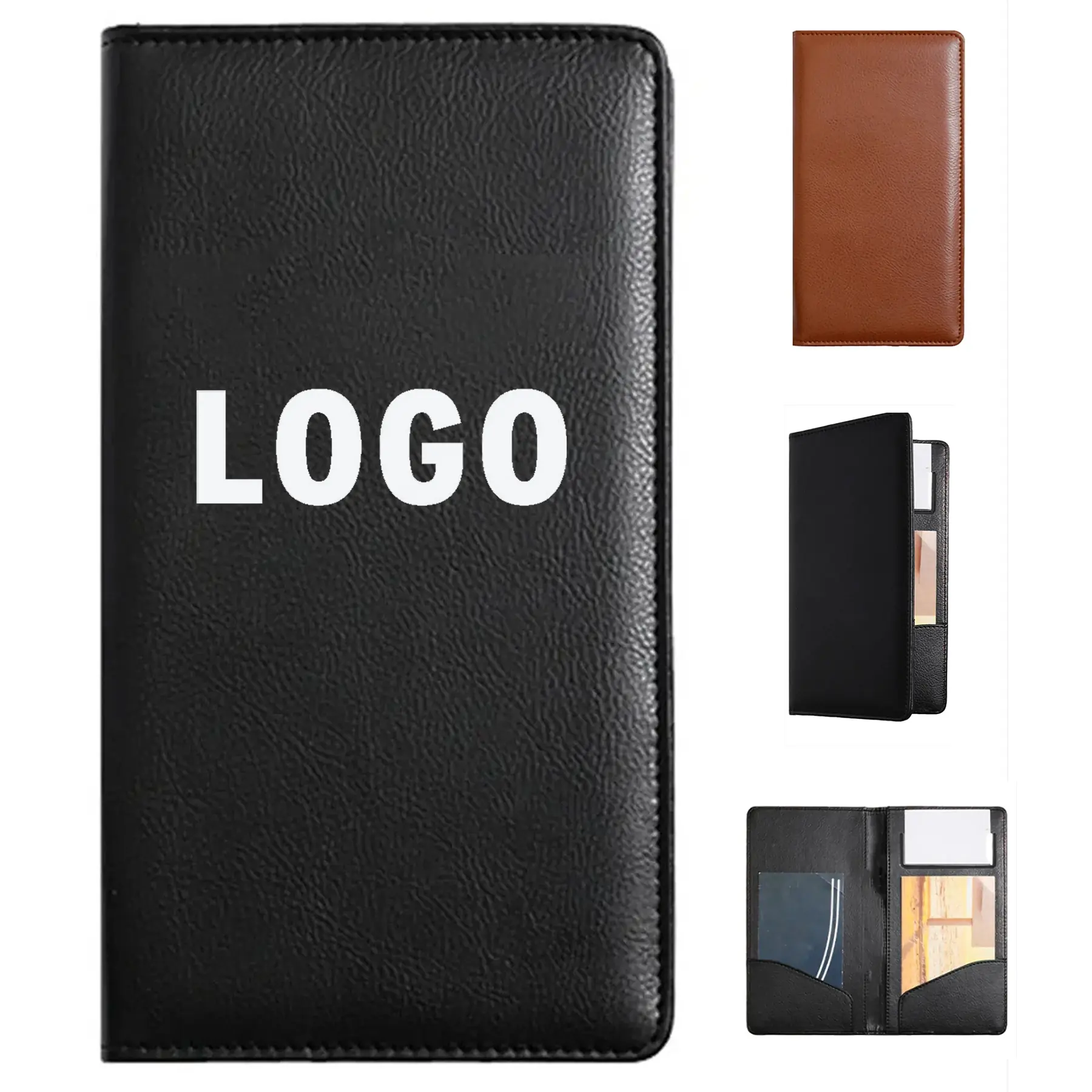 Magnetic Snap Premium PU Leather Check Presenter 2