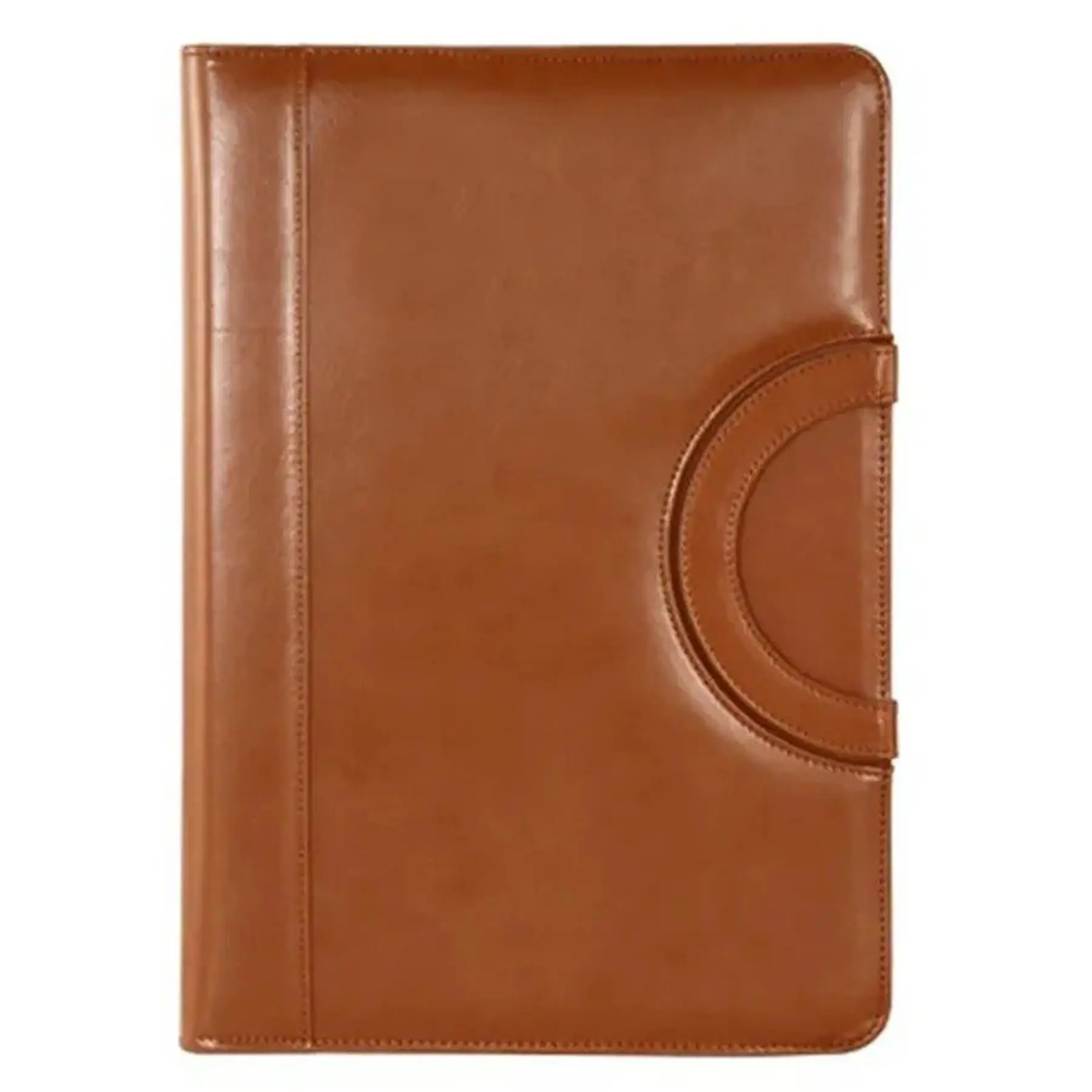 Leather Padfolio Concealed Handle Business Organizer