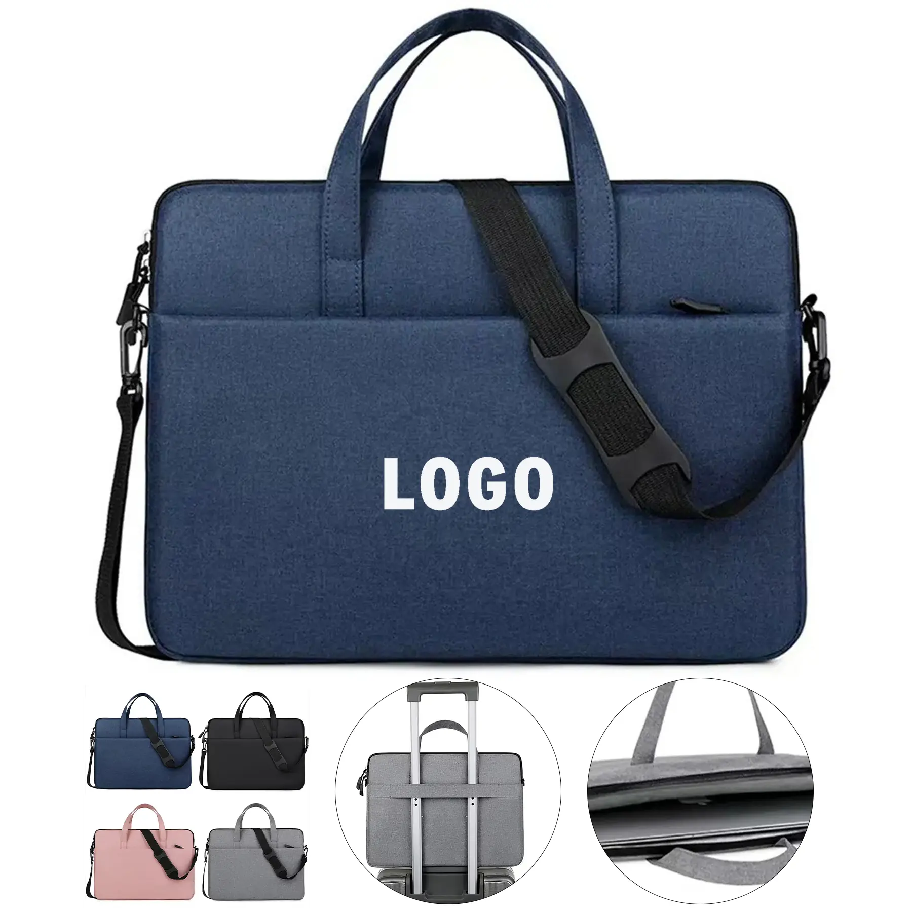 Slim Laptop Courier Bag with Padded Storage 2