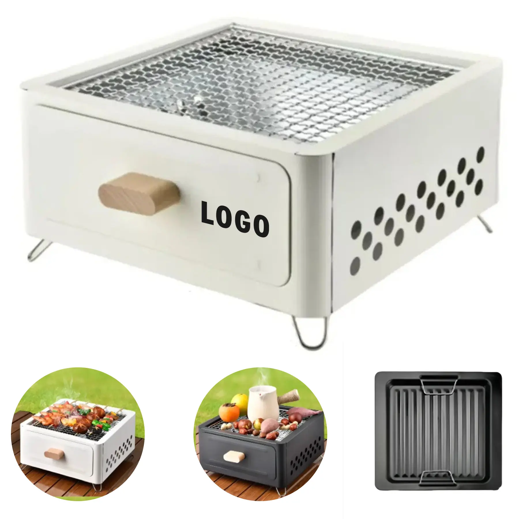 Compact Charcoal Grill Portable BBQ Camping Picnic 2