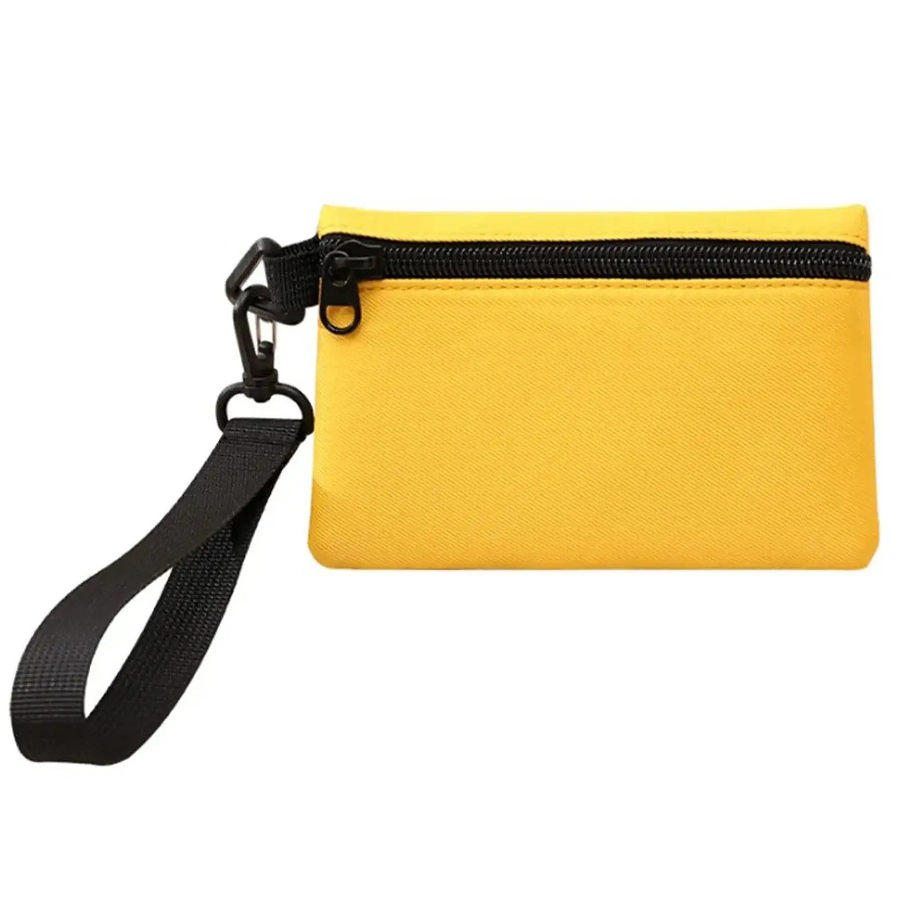 Canvas Zipper Coin Pouch Wrist Strap