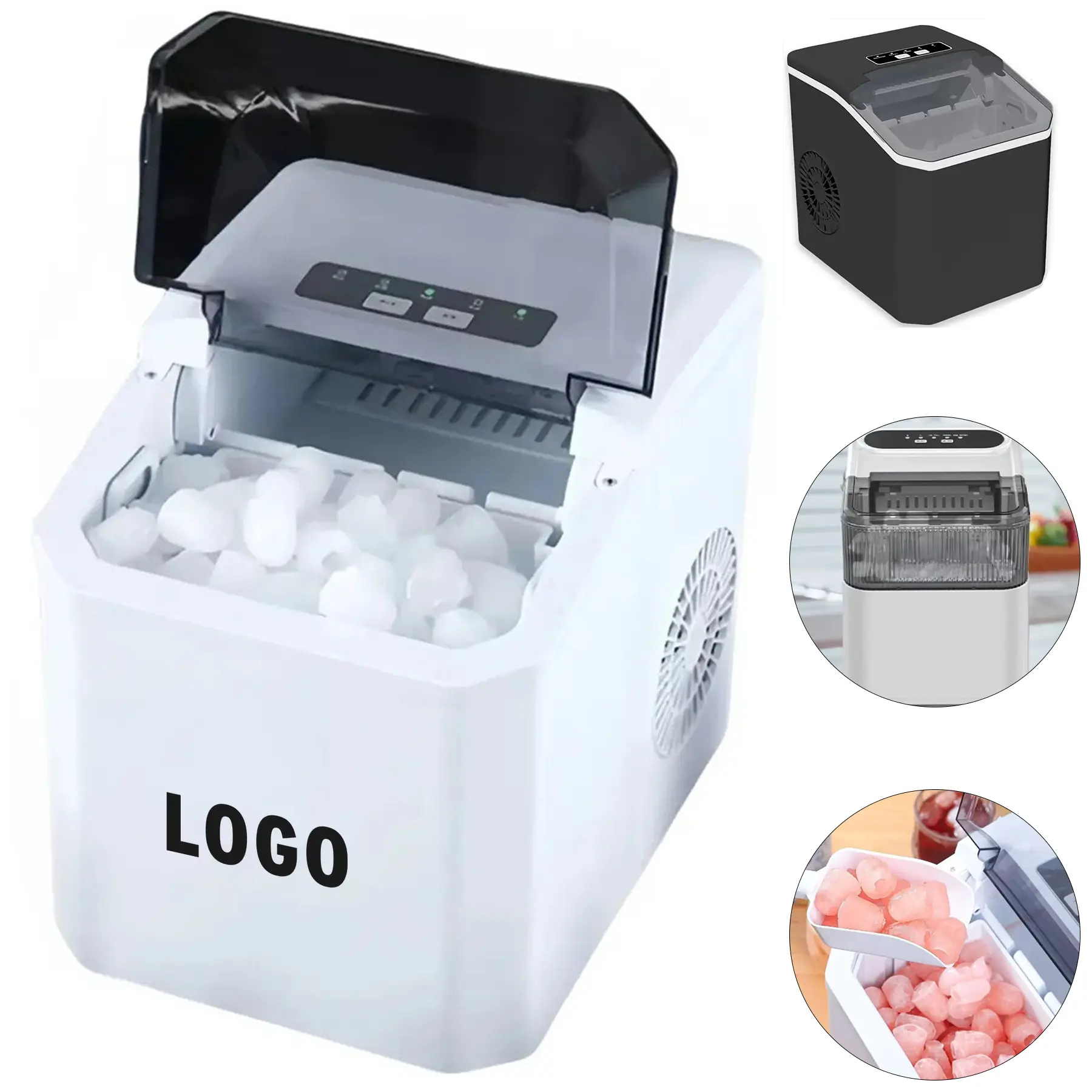 Self Cleaning Portable Ice Maker Compact Energy Efficient 2