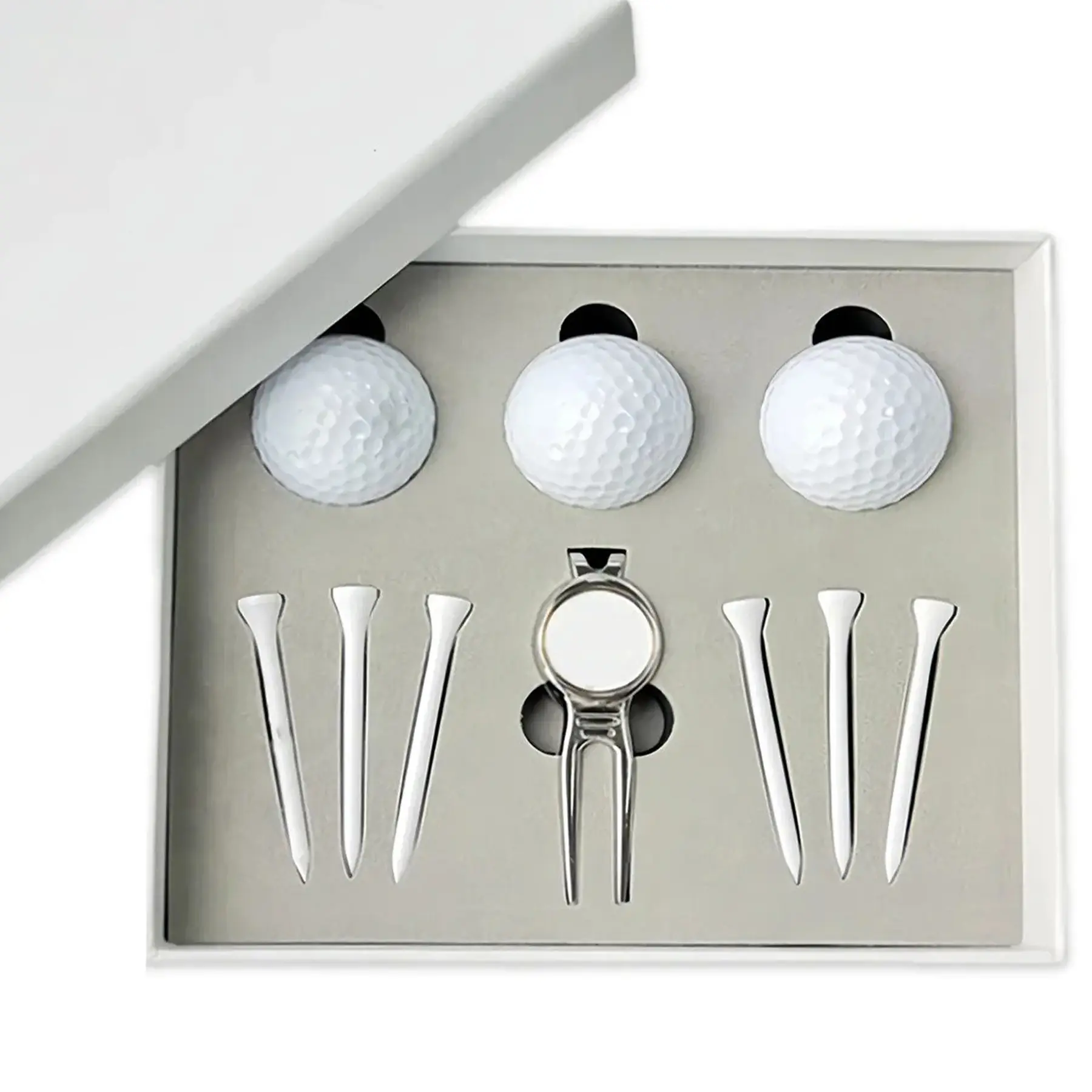 Custom Golf Gift Set Balls Tees Divot Tool Marker