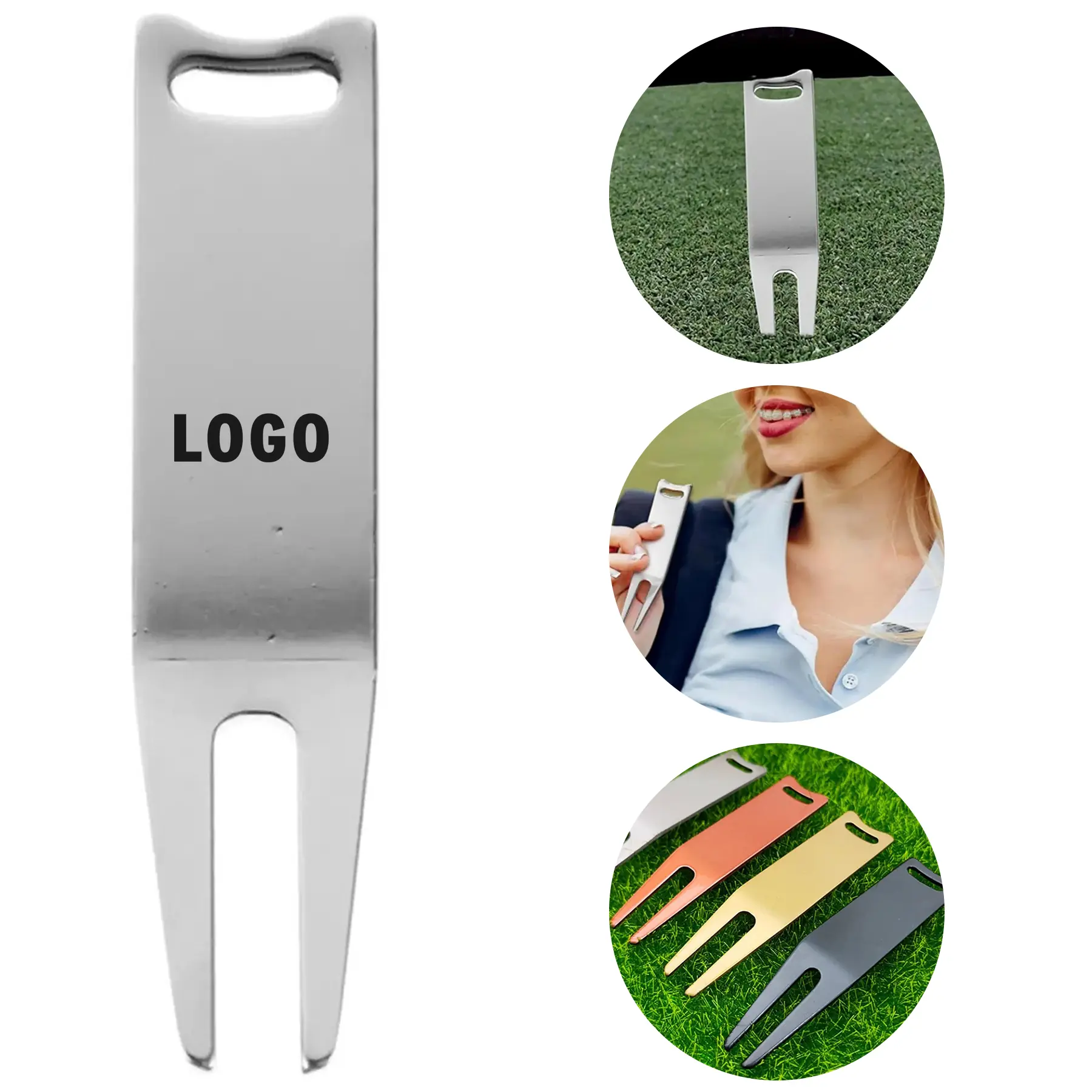 Custom Logo Aluminum Golf Divot Repair Tool 2
