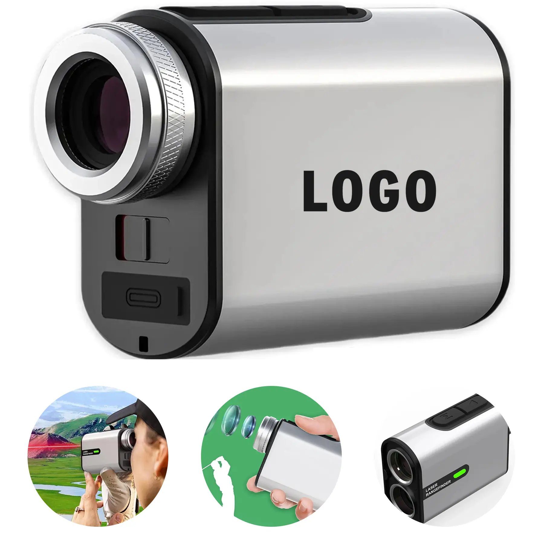 Compact Slope Compensation Golf Laser Rangefinder 2