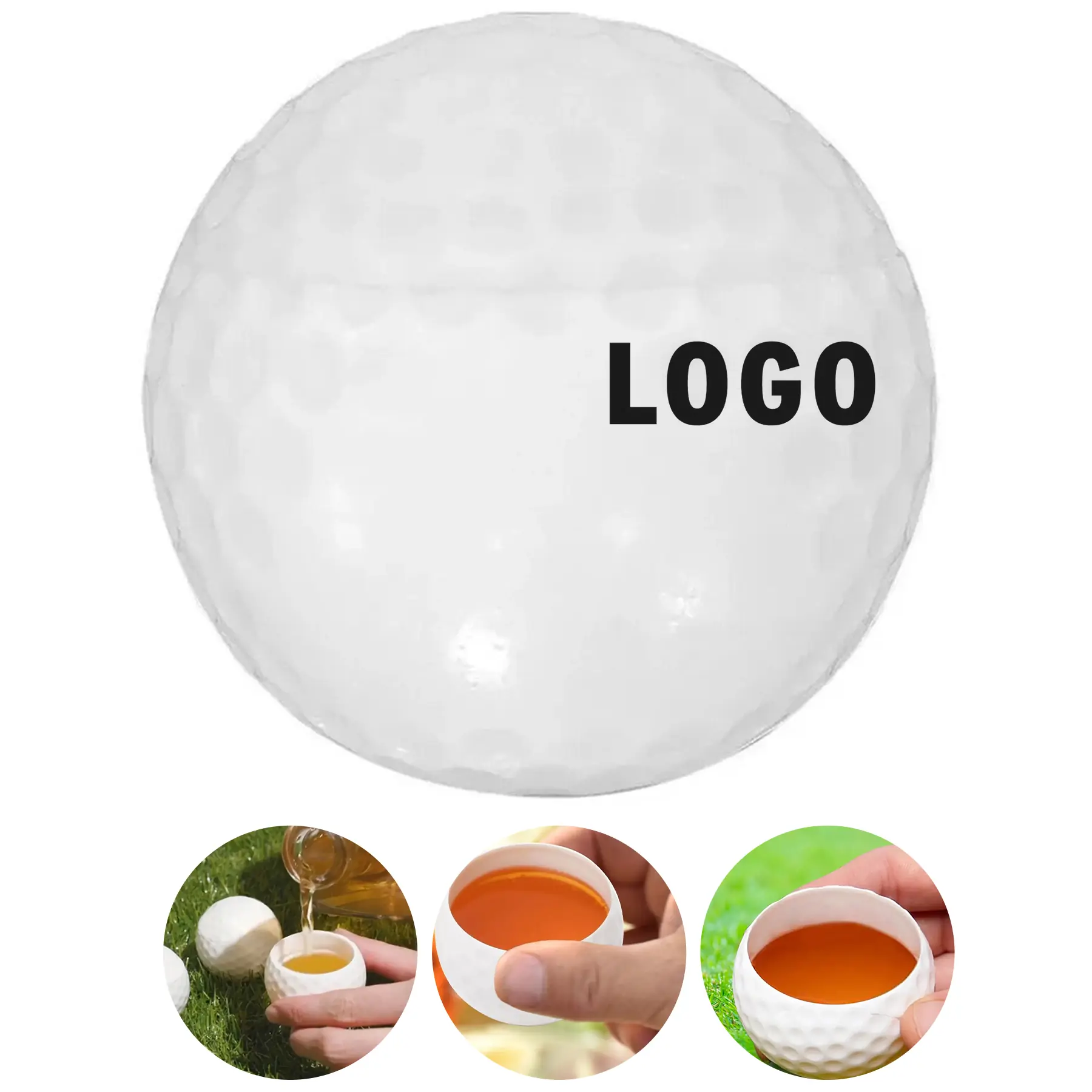 Golf Ball Ceramic Mug Lid Included Customizable Novelty Drinkware 2