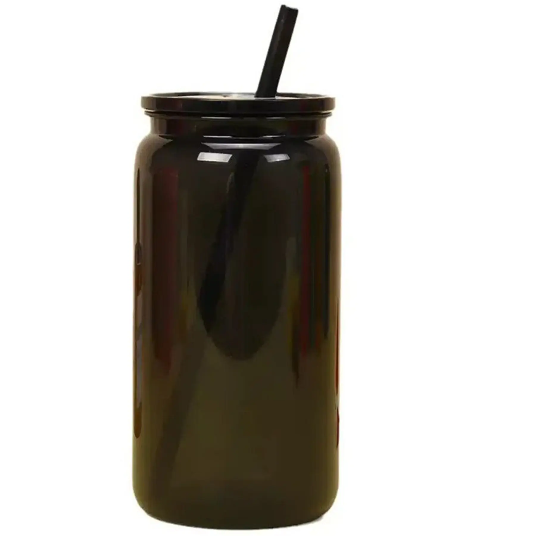 Colorful 16oz Acrylic Mason Jar Tumbler Straw