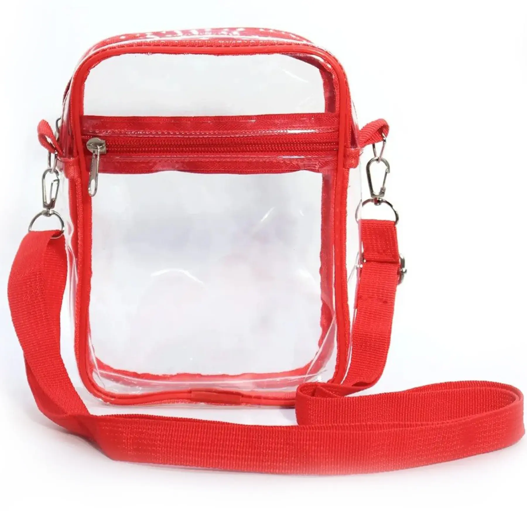 Clear PVC Crossbody Bag for Stadium Events Travel Shopping