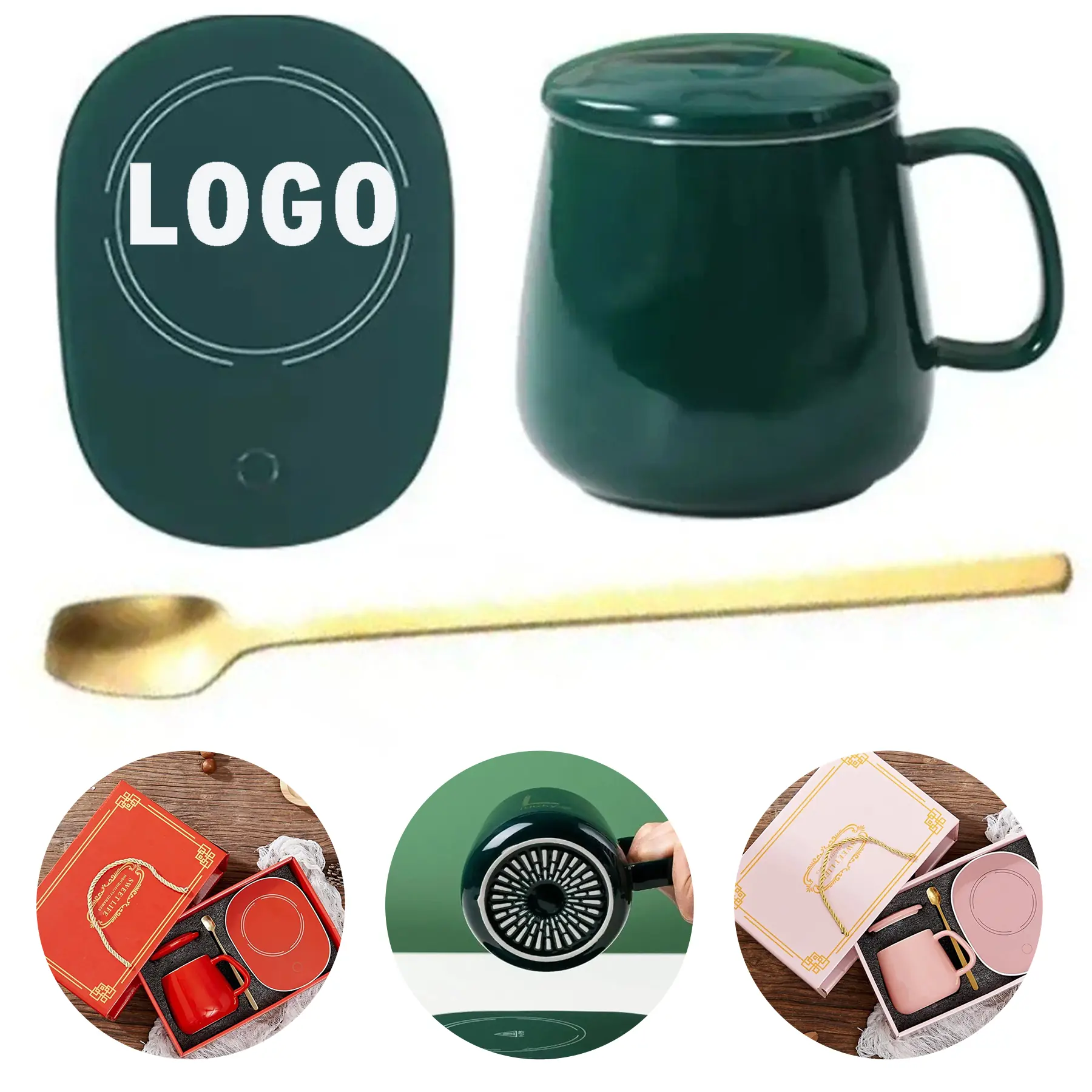Smart Heated Ceramic Mug Temperature Control Travel Cup 2