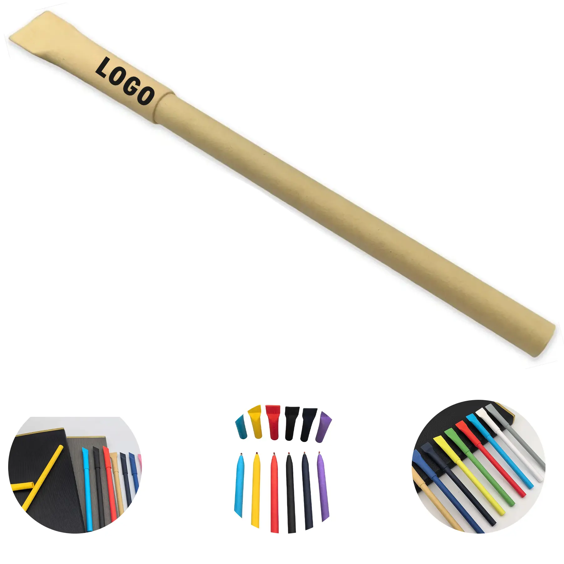 Sustainable Paper Tube Promotional Pens Personalized Logo 2