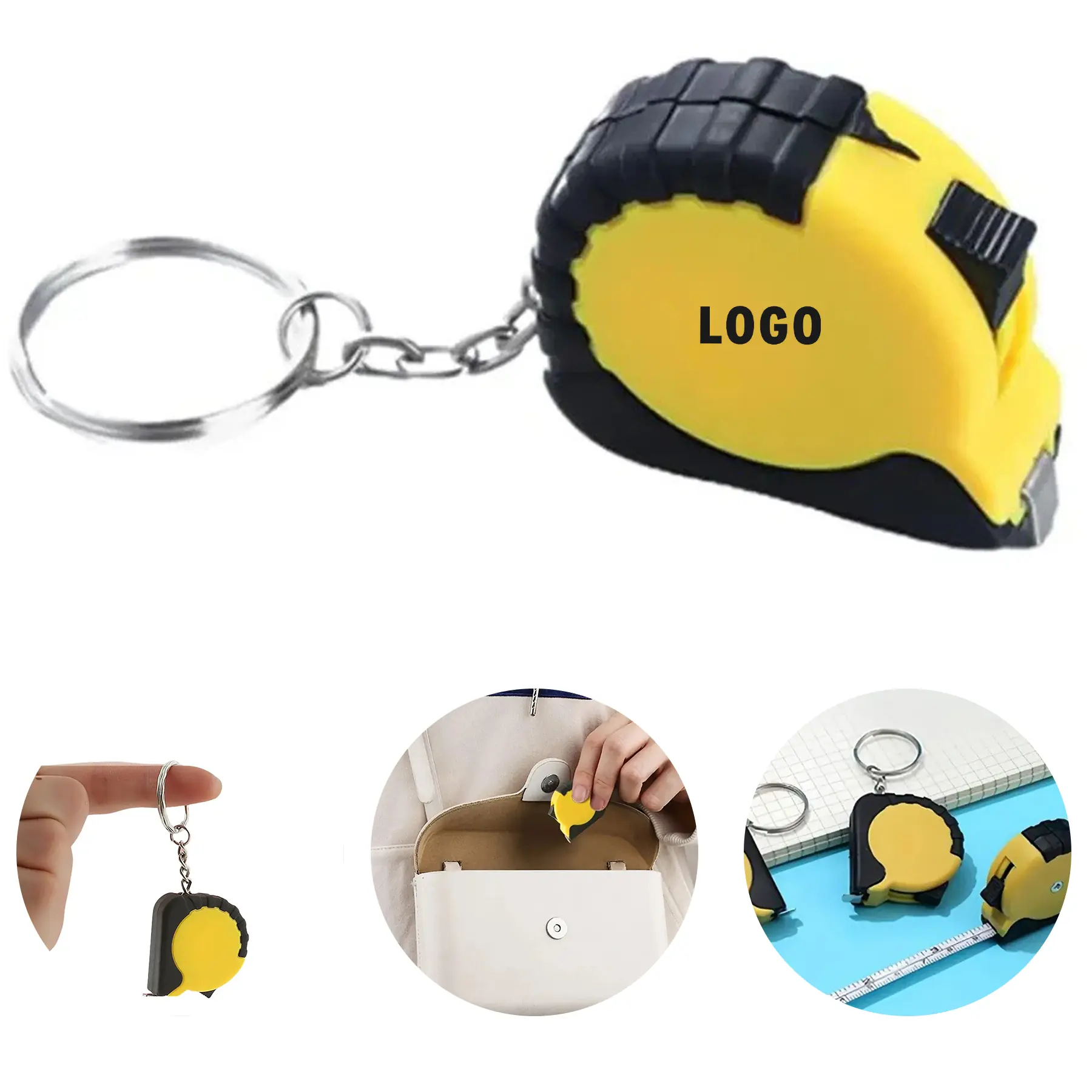 Compact Retractable Measuring Tape Keychain Portable Tool 2