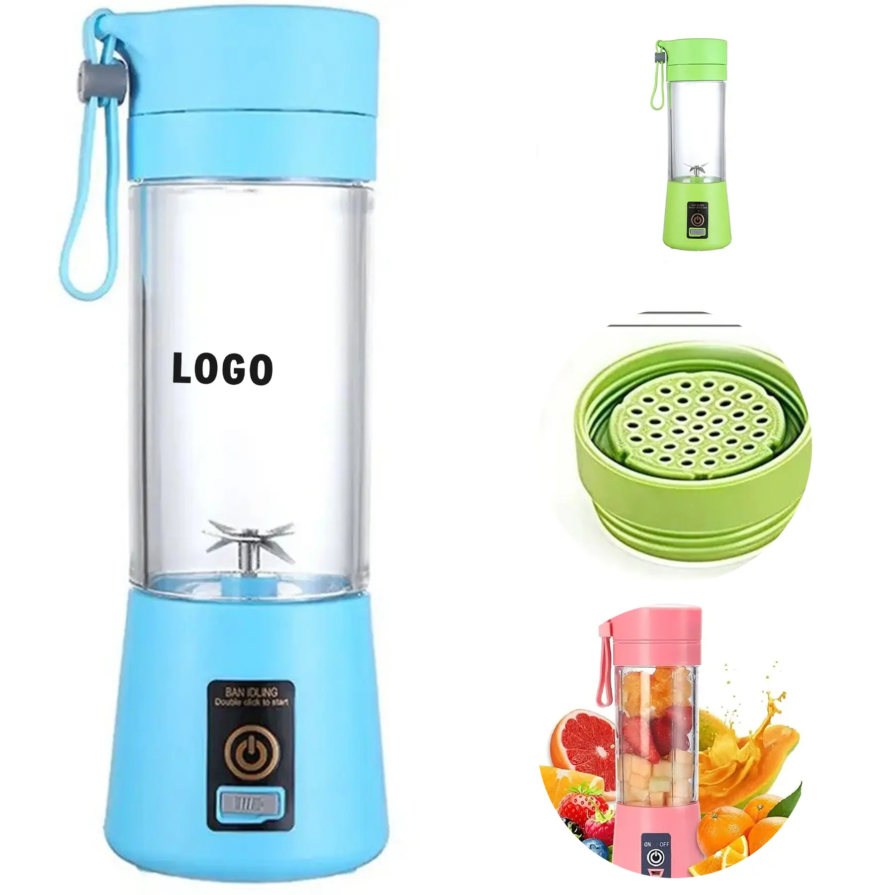 USB Rechargeable Portable Blender Cup Smoothie Mixer 2