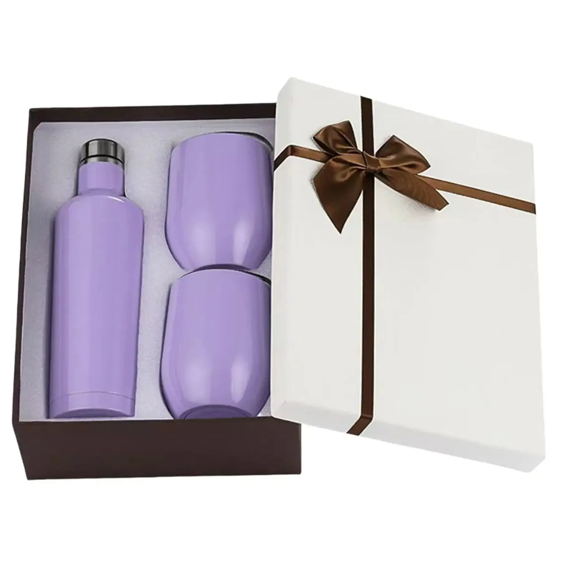 Stainless Steel 17oz Wine Bottle 2 Cup Tumbler Set