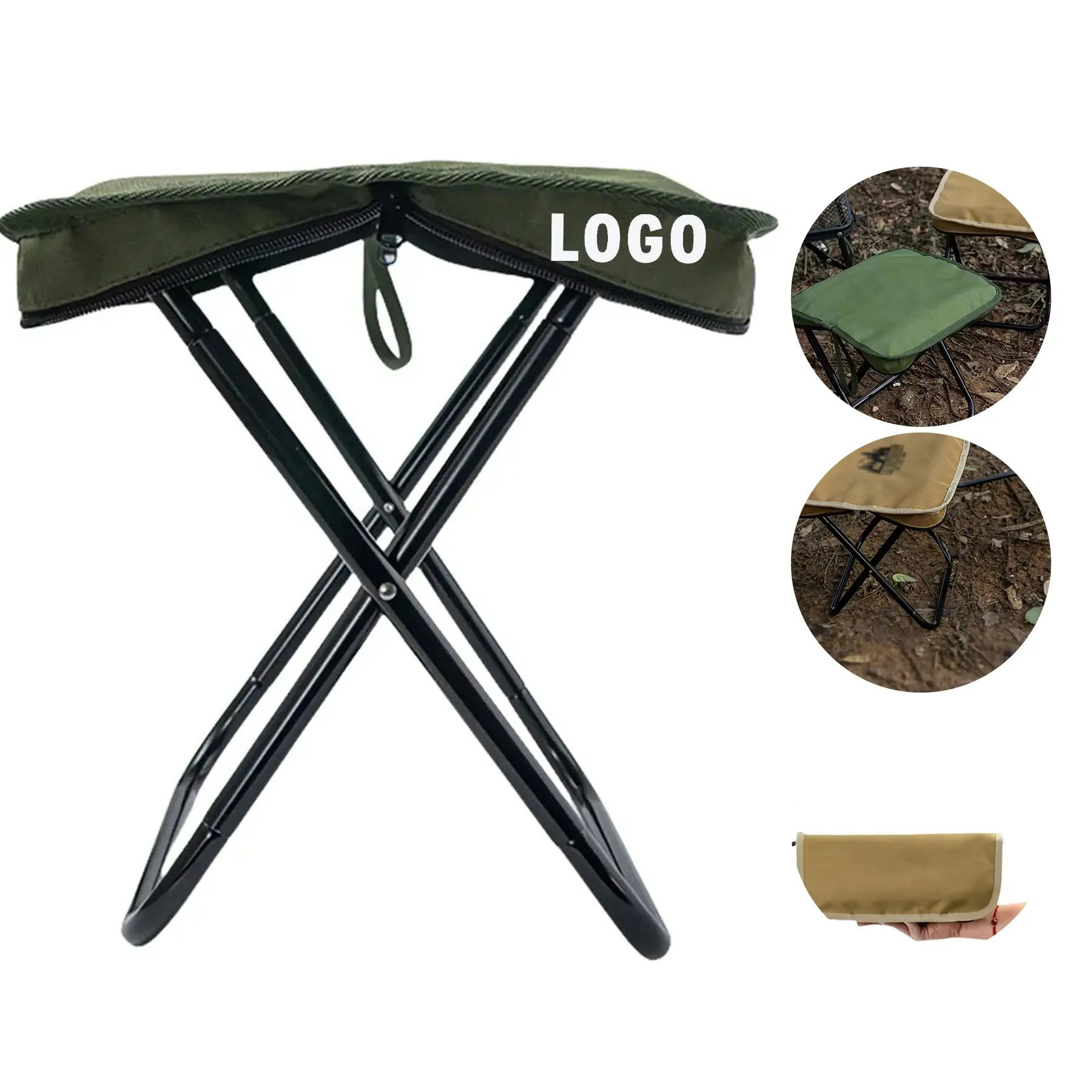 Compact Custom Logo Folding Chair Outdoor Use 2