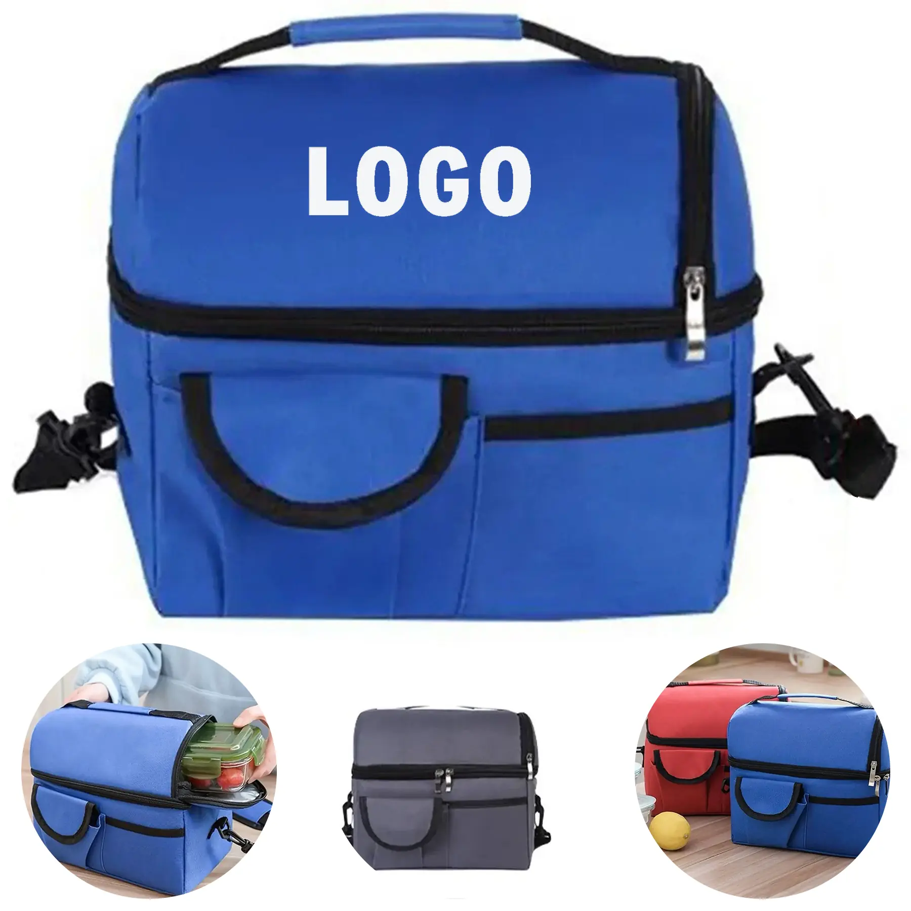 Insulated Cooler Bag Shoulder Strap Outdoor Picnic Camping Travel 2