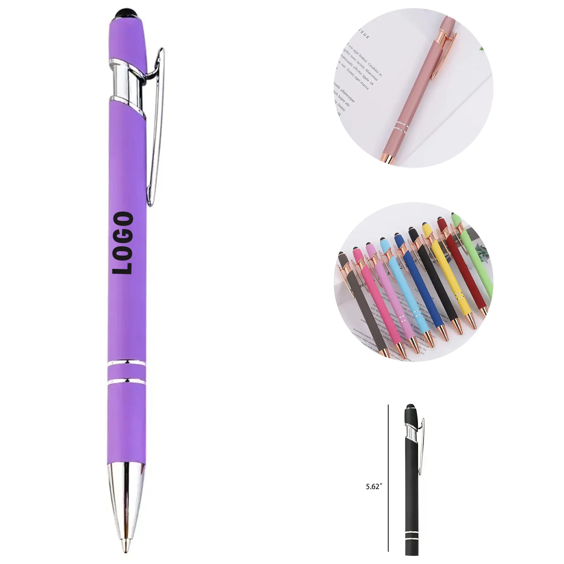 Vibrant Metal Stylus Ballpoint Pens Office Business Giveaways 2