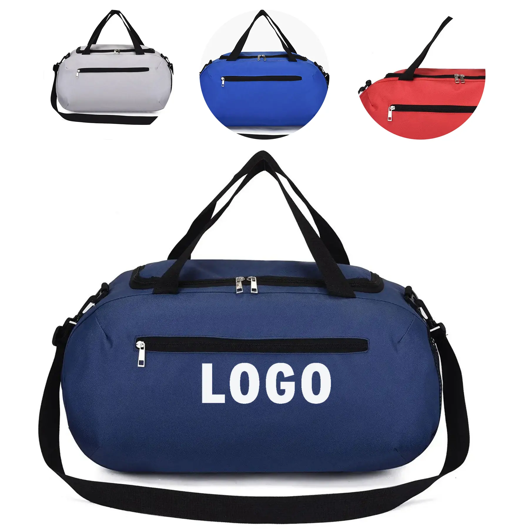 Solid Color Waterproof Lightweight Travel Gym Duffel Bag 2