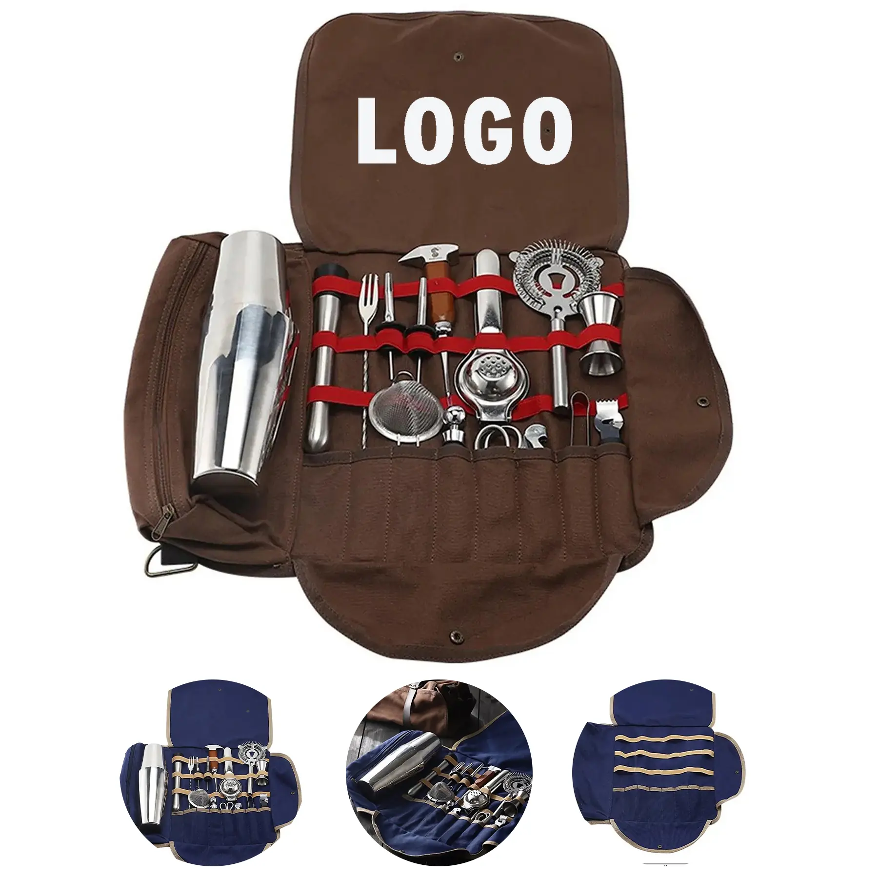 Premium Cocktail Shaker Travel Set Bartender Kit 2