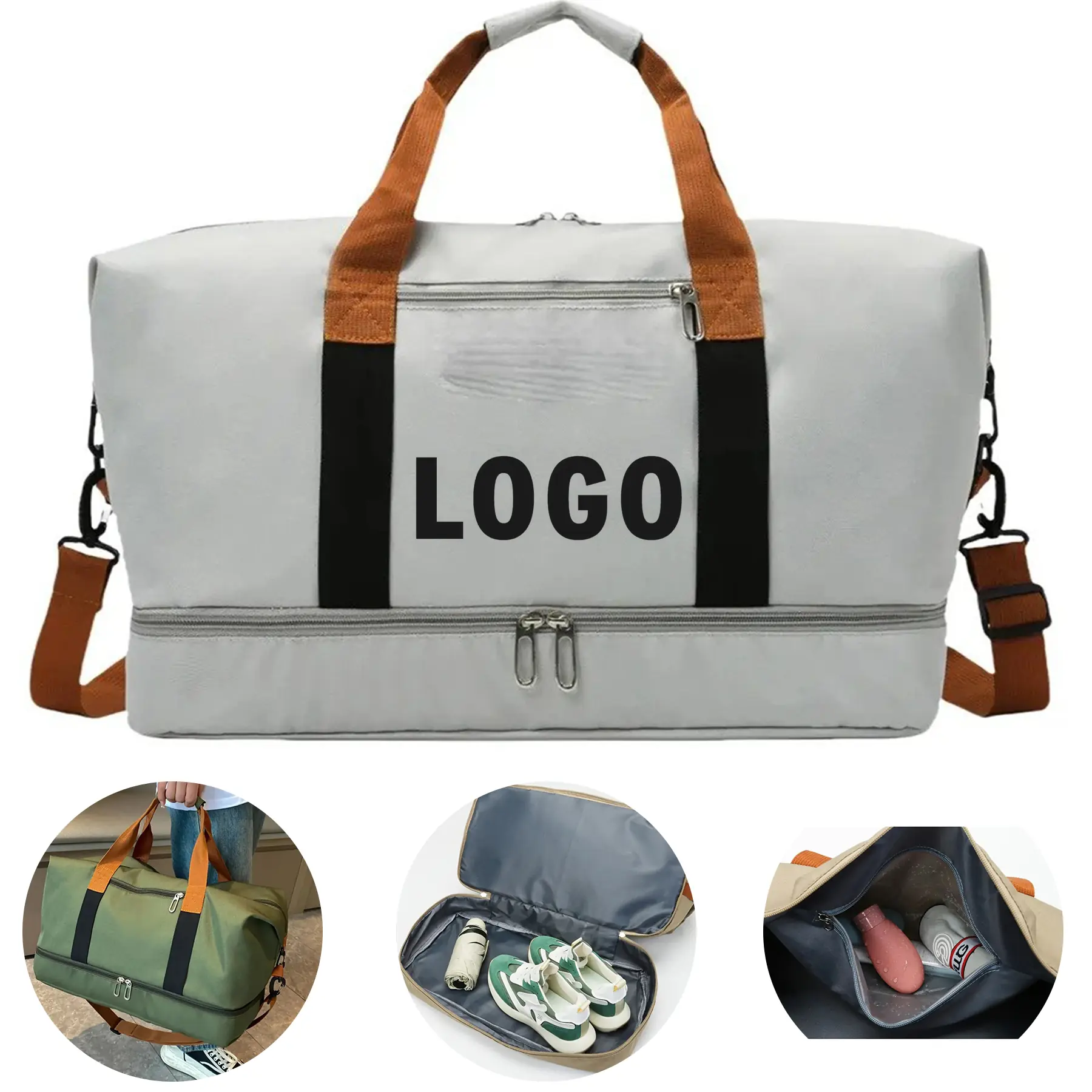 Waterproof Travel Duffel Bag Large Capacity Overnight Storage 2